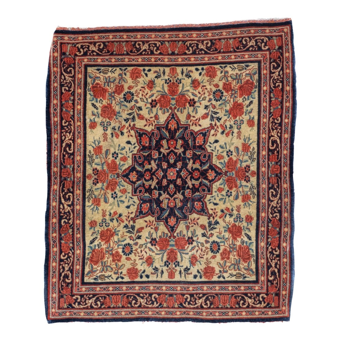 Early 20th Century Fine Antique Persian Bijar Rug 2'4'' X 2'9'' (1 of 9)