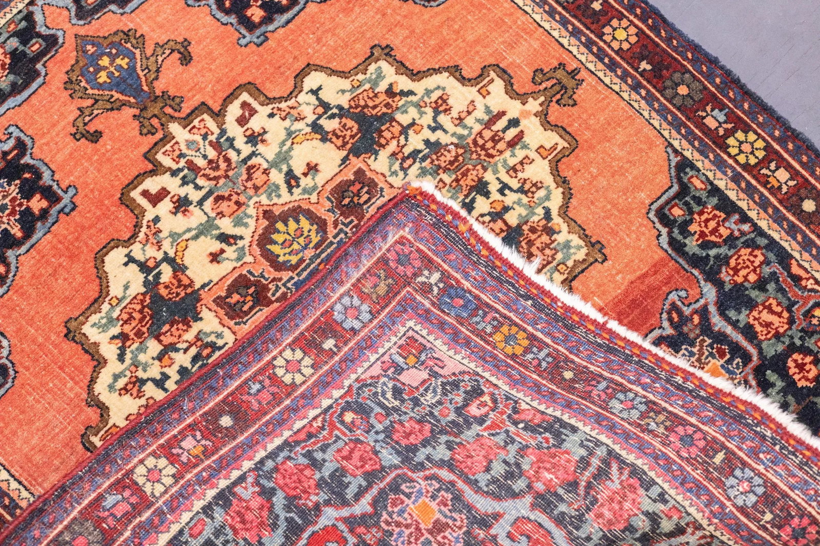 Late 19th Century Fine Antique Persian Farahan Sarouk Rug 2'3'' X 2'11'' - 10