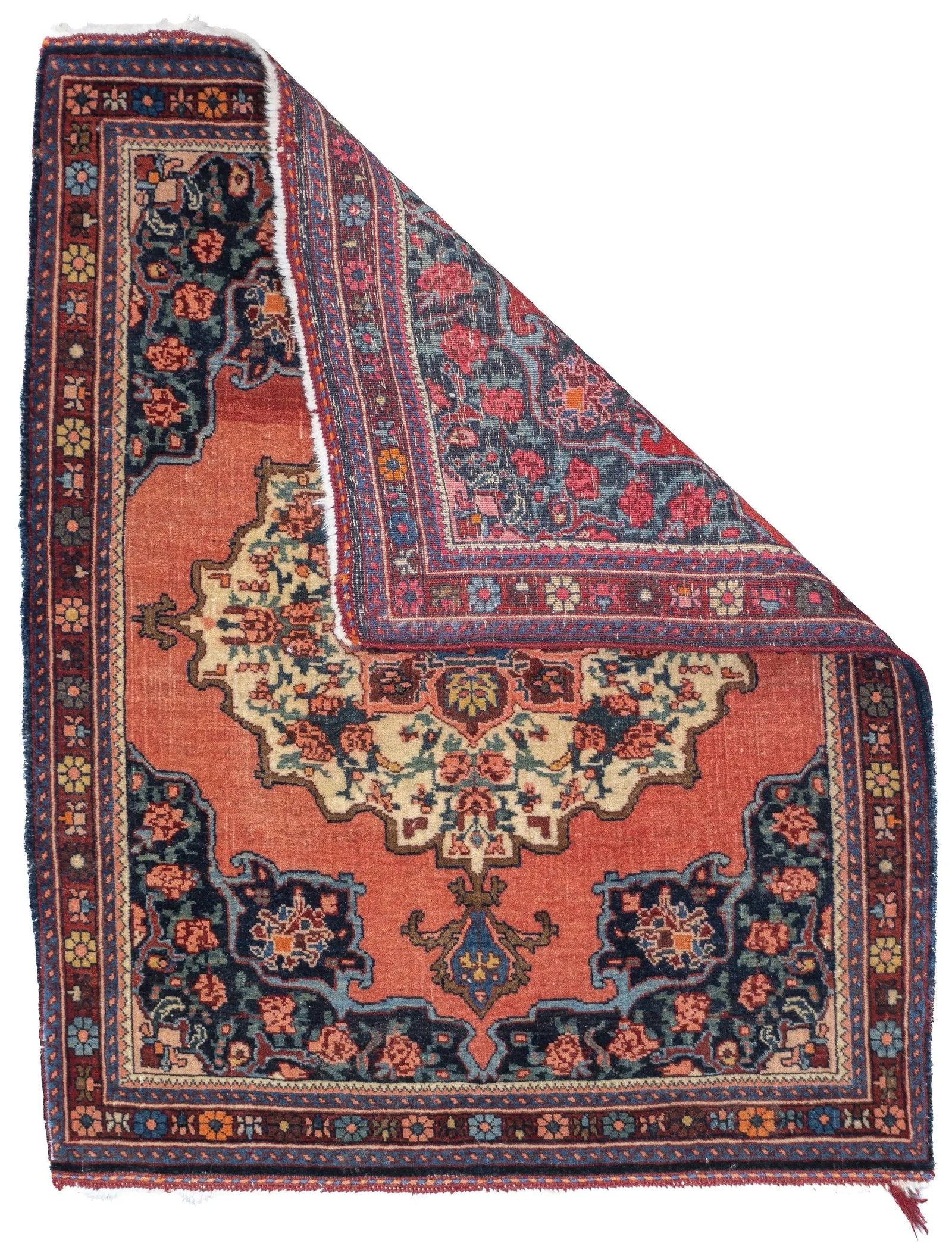 Late 19th Century Fine Antique Persian Farahan Sarouk Rug 2'3'' X 2'11'' - 2