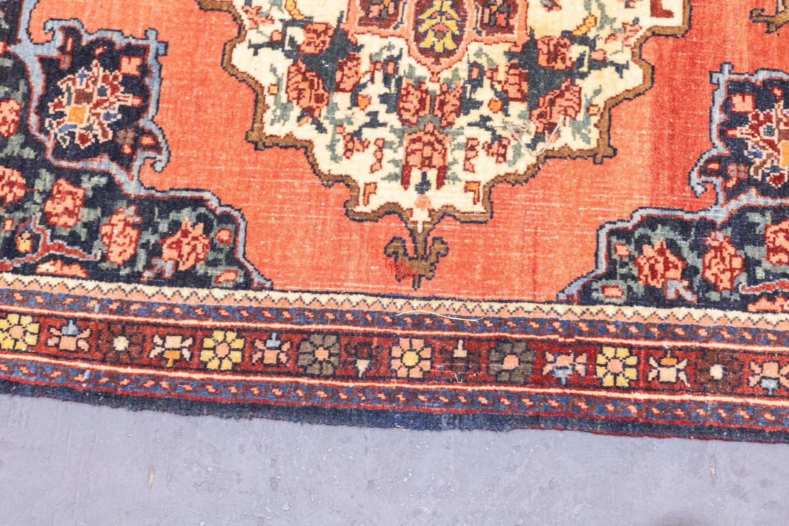 Late 19th Century Fine Antique Persian Farahan Sarouk Rug 2'3'' X 2'11'' - 6