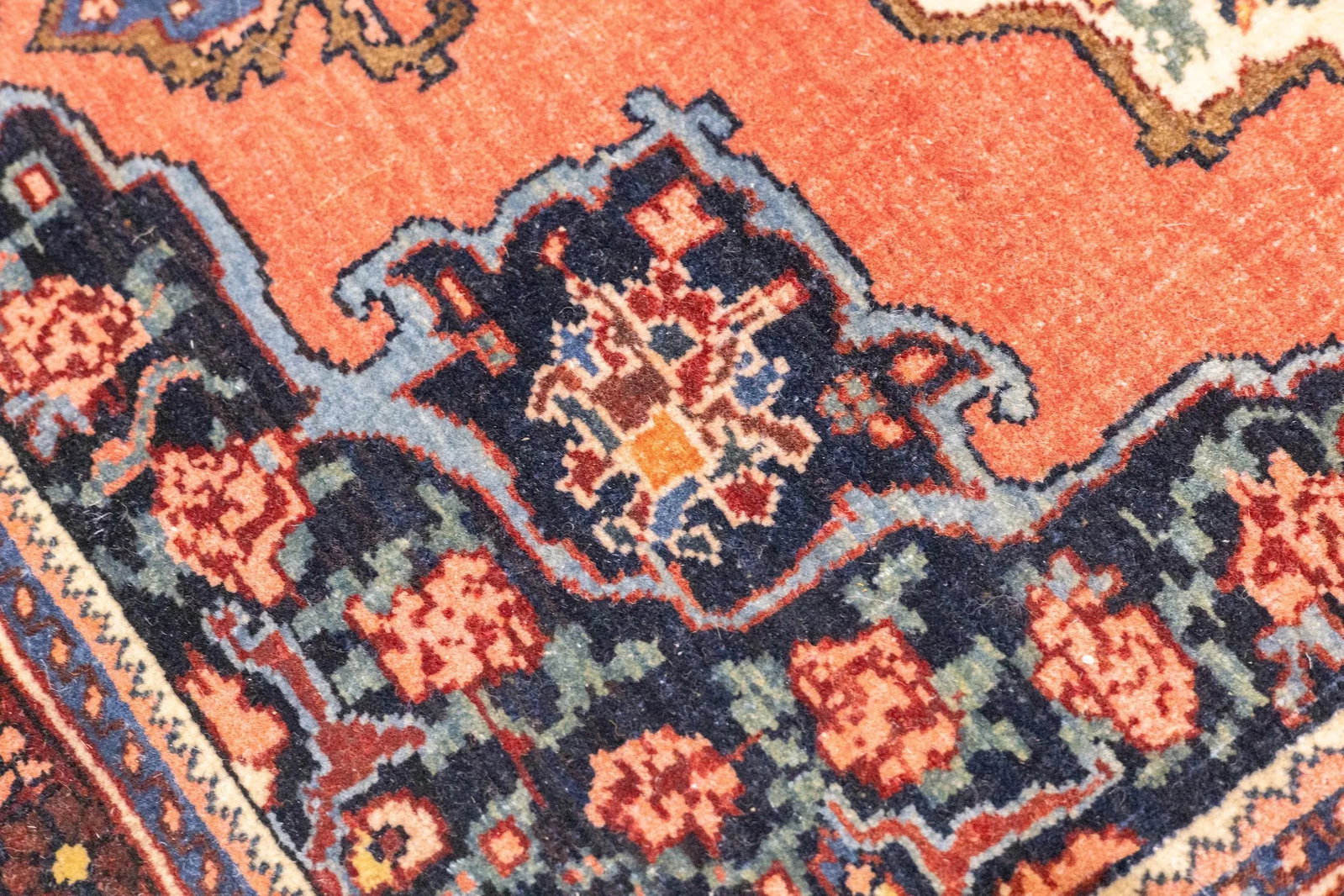 Late 19th Century Fine Antique Persian Farahan Sarouk Rug 2'3'' X 2'11'' - 7