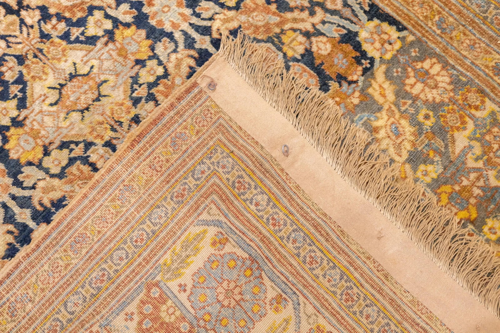 Late 19th Century Antique Haji Jalili Tabriz Rug 4'5'' X 5'4'' - 5