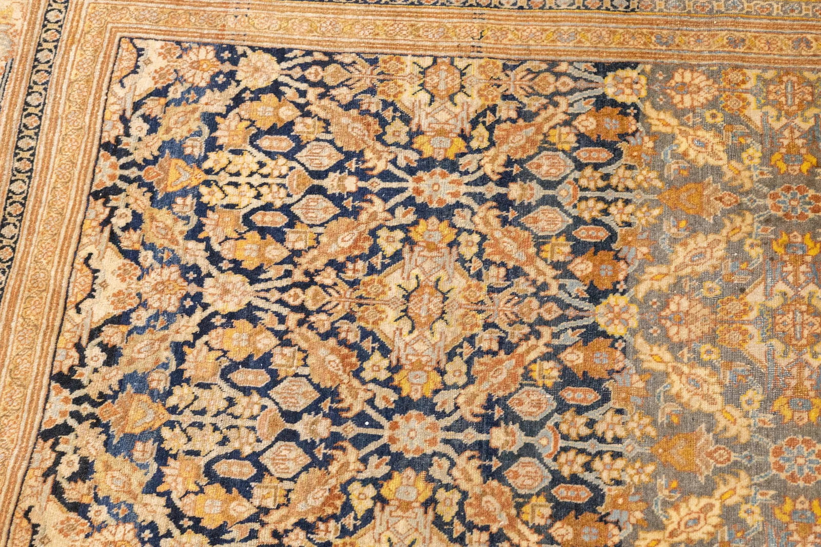 Late 19th Century Antique Haji Jalili Tabriz Rug 4'5'' X 5'4'' - 8