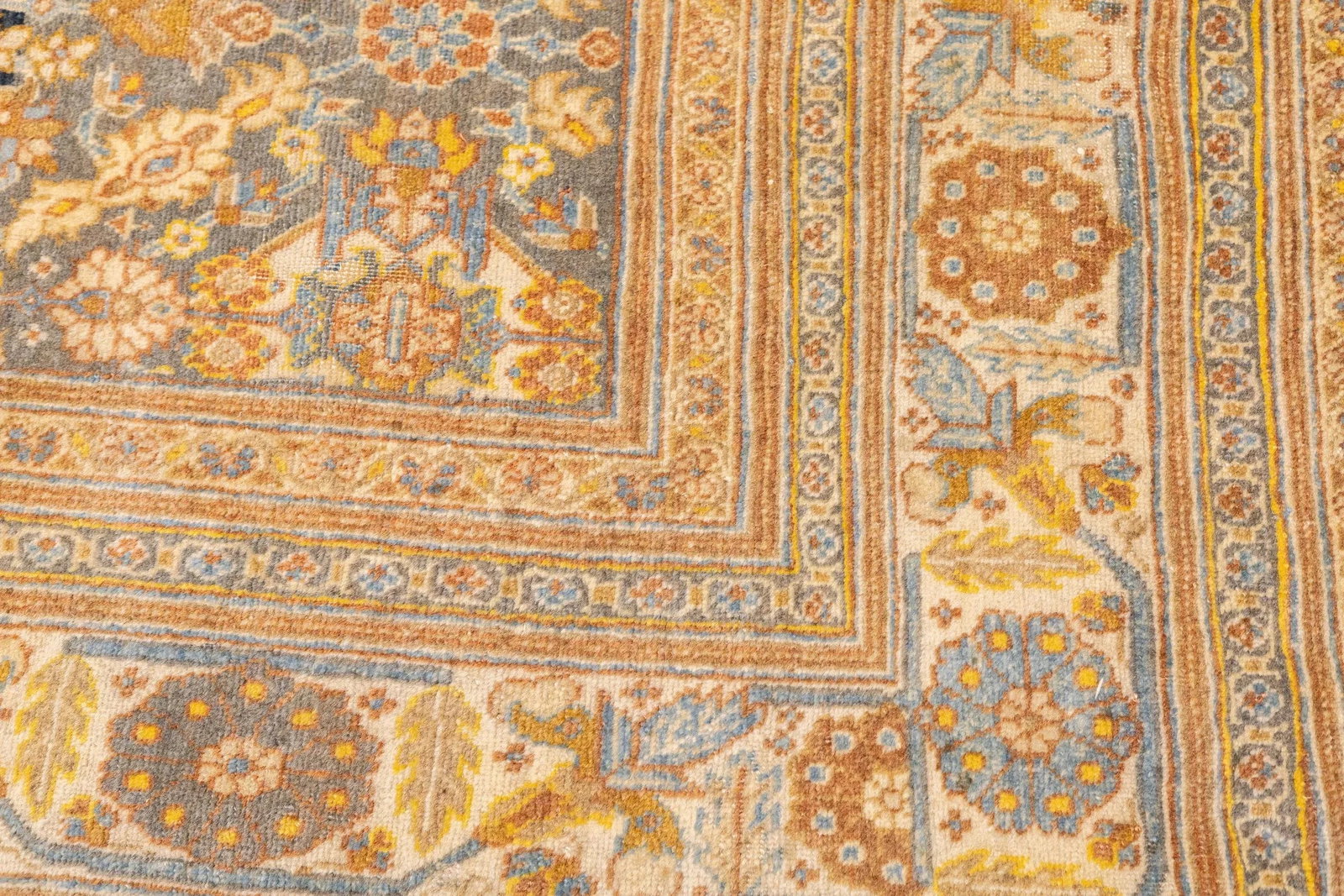 Late 19th Century Antique Haji Jalili Tabriz Rug 4'5'' X 5'4'' - 9