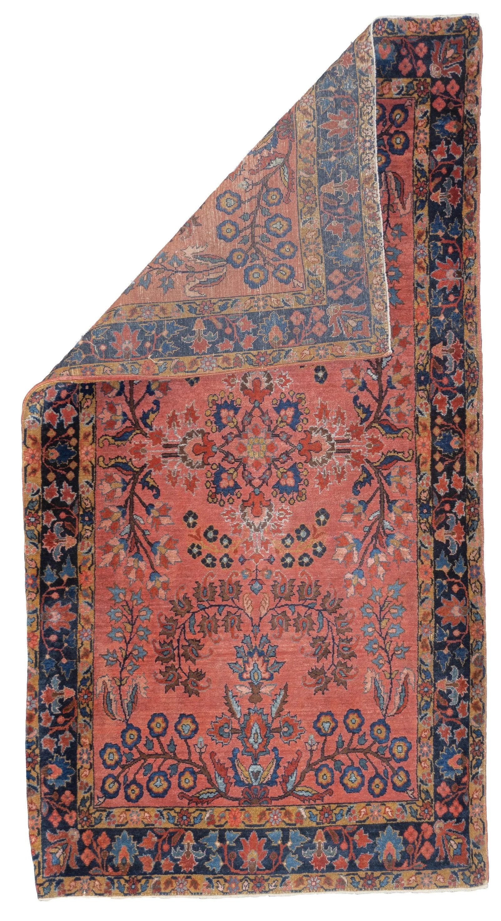 Fine Antique Persian Mohajeran Sarouk Rug 2'6'' X 4'10'' - 2