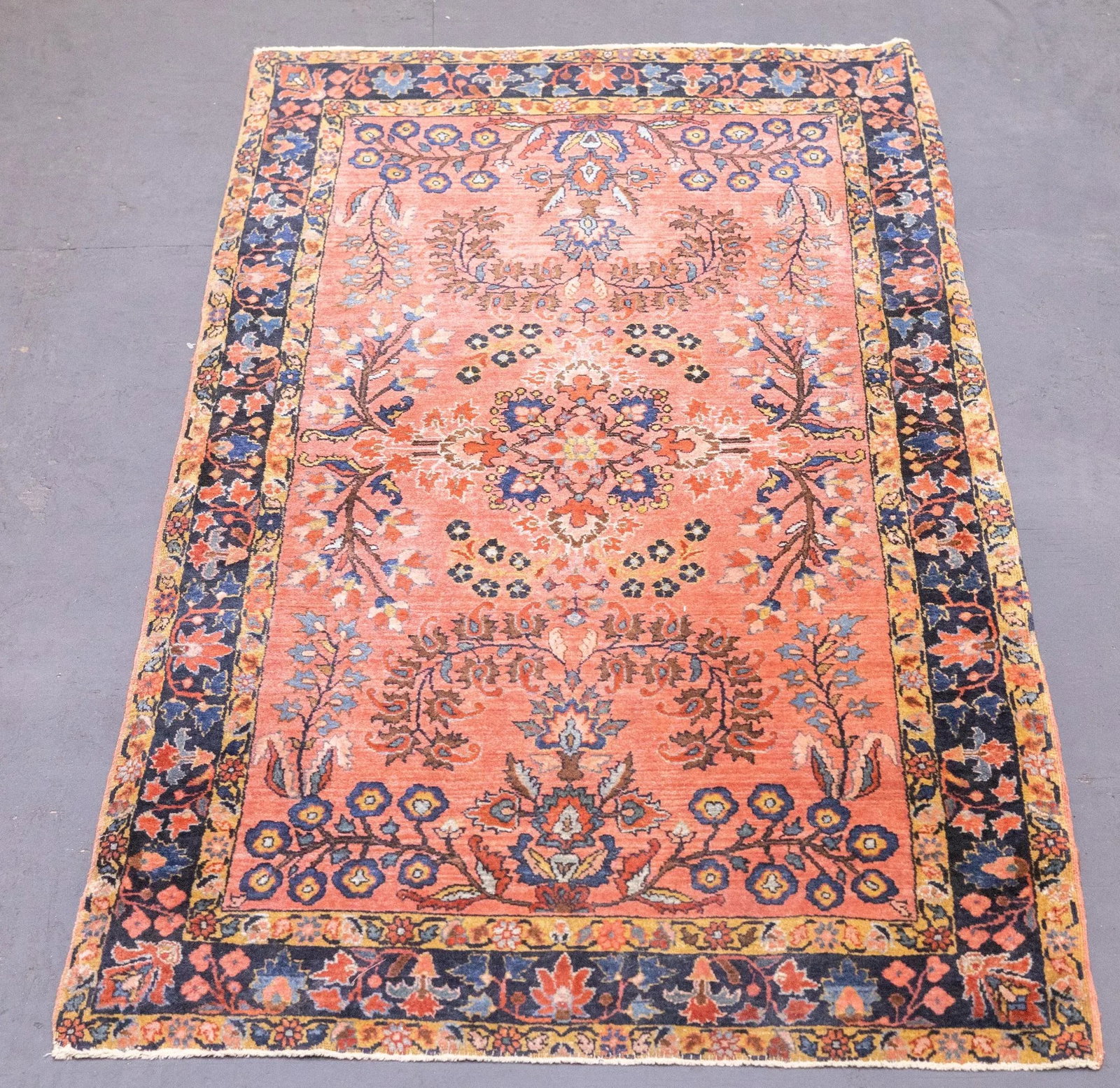 Fine Antique Persian Mohajeran Sarouk Rug 2'6'' X 4'10'' - 4
