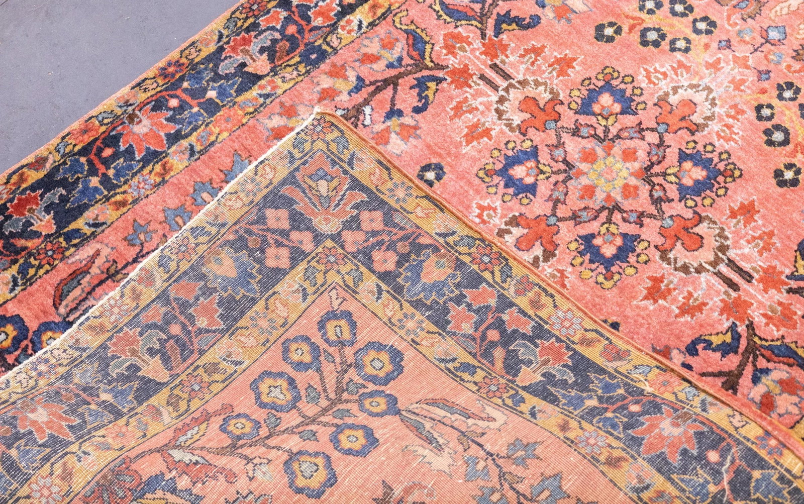 Fine Antique Persian Mohajeran Sarouk Rug 2'6'' X 4'10'' - 5