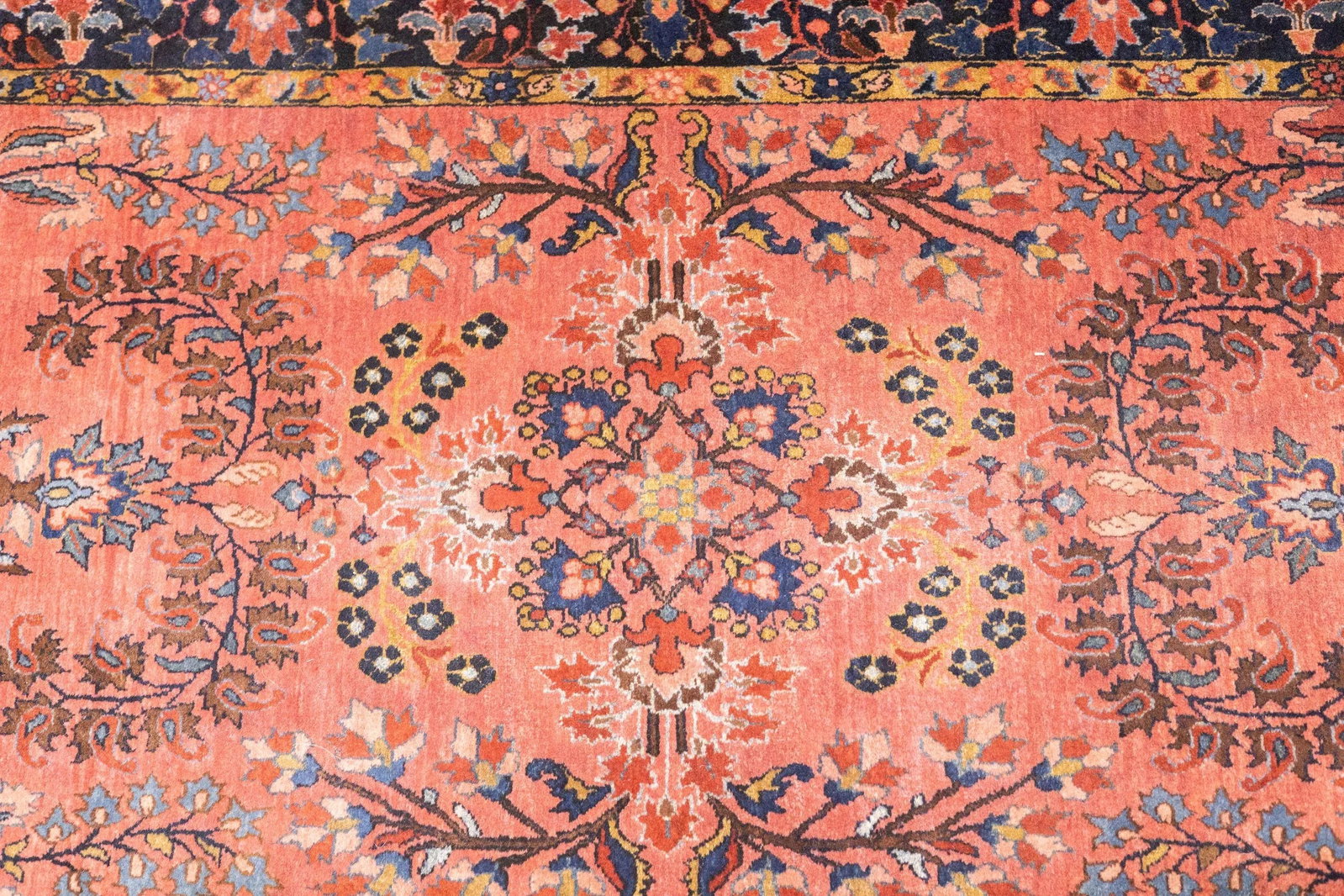 Fine Antique Persian Mohajeran Sarouk Rug 2'6'' X 4'10'' - 6