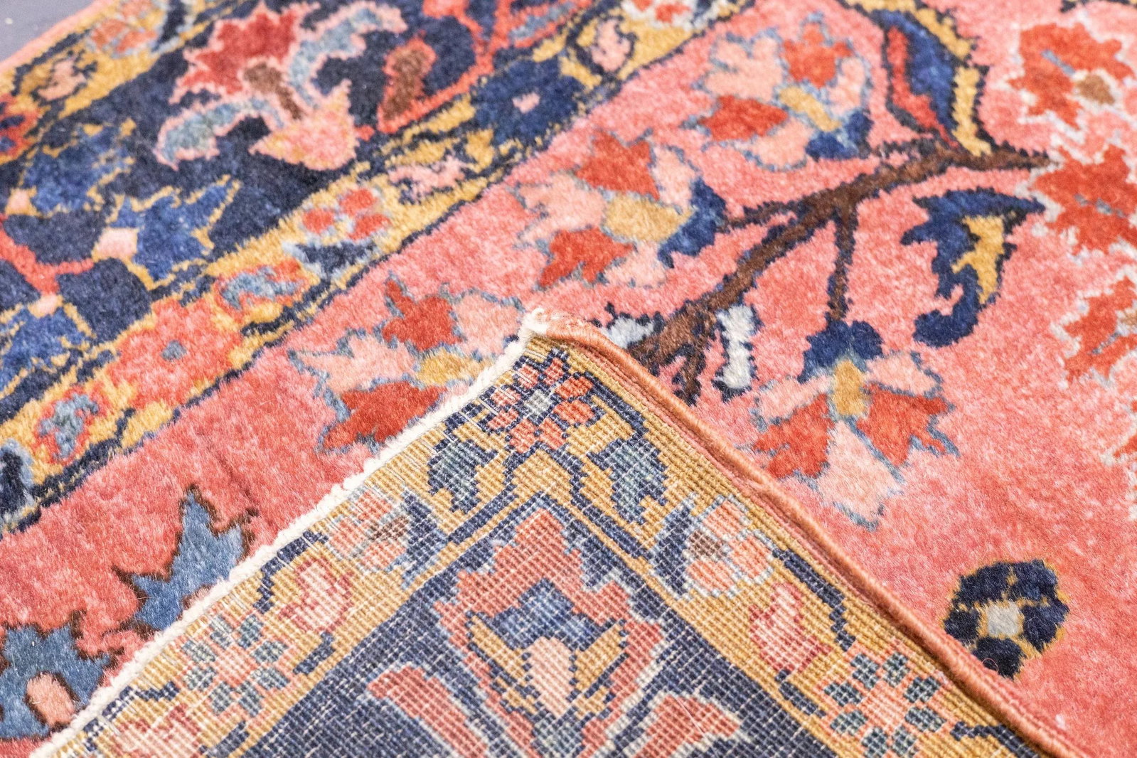 Fine Antique Persian Mohajeran Sarouk Rug 2'6'' X 4'10'' - 7