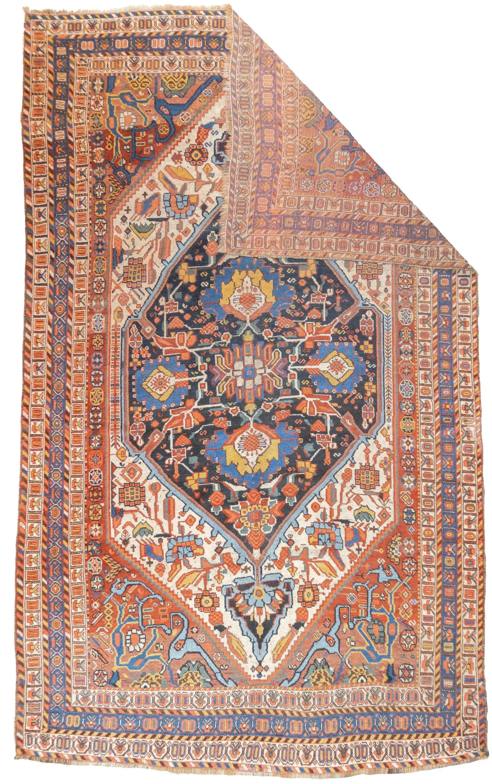 Antique Persian Qashqai Rug 5'6'' X 9'1'' - 2