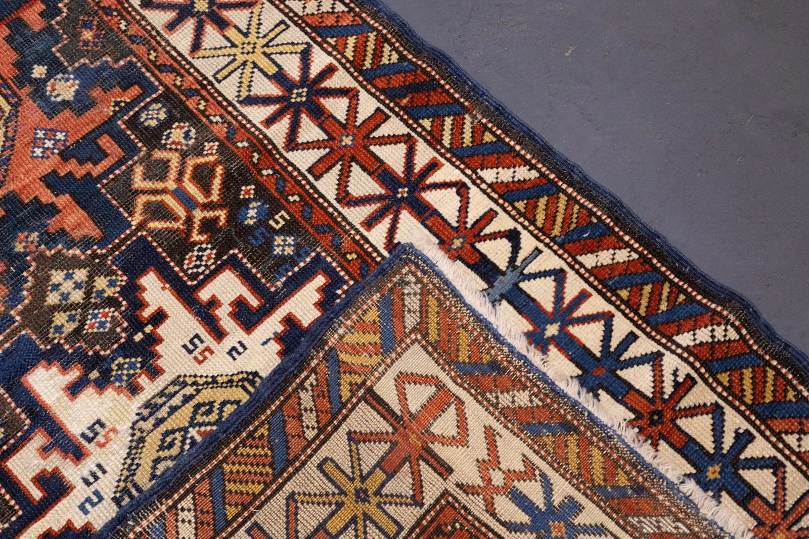 Antique Caucasian Shirvan Lezgi Design Rug 2'10'' X 4'10'' - 12