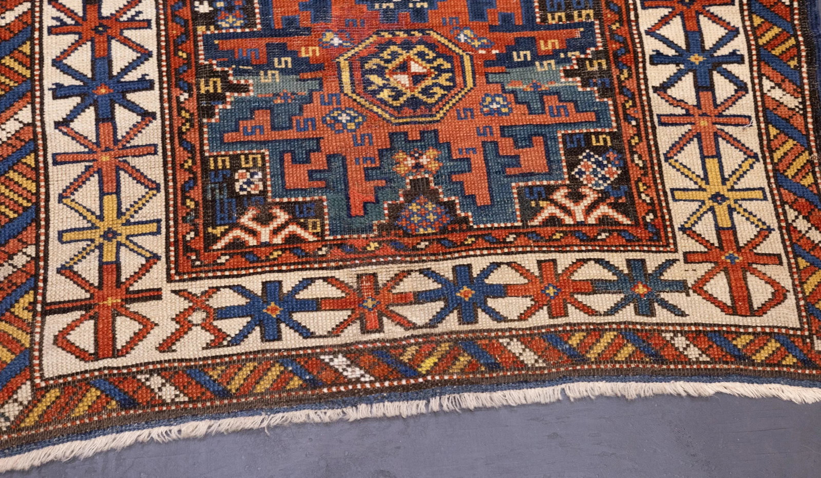 Antique Caucasian Shirvan Lezgi Design Rug 2'10'' X 4'10'' - 4