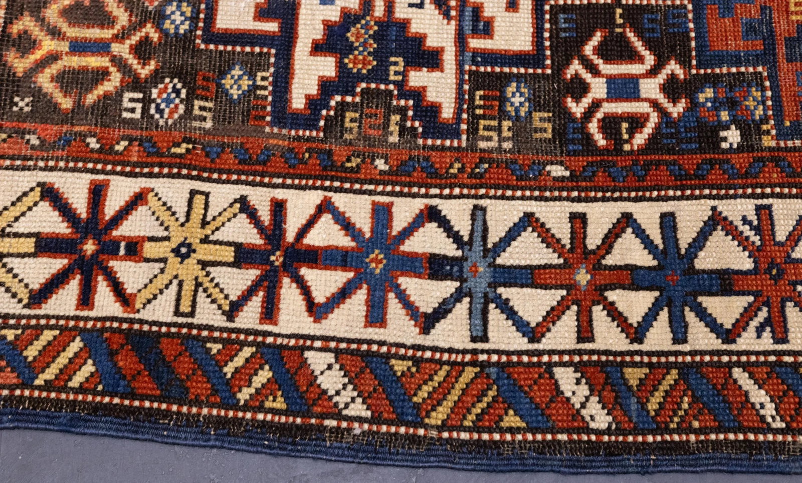 Antique Caucasian Shirvan Lezgi Design Rug 2'10'' X 4'10'' - 7