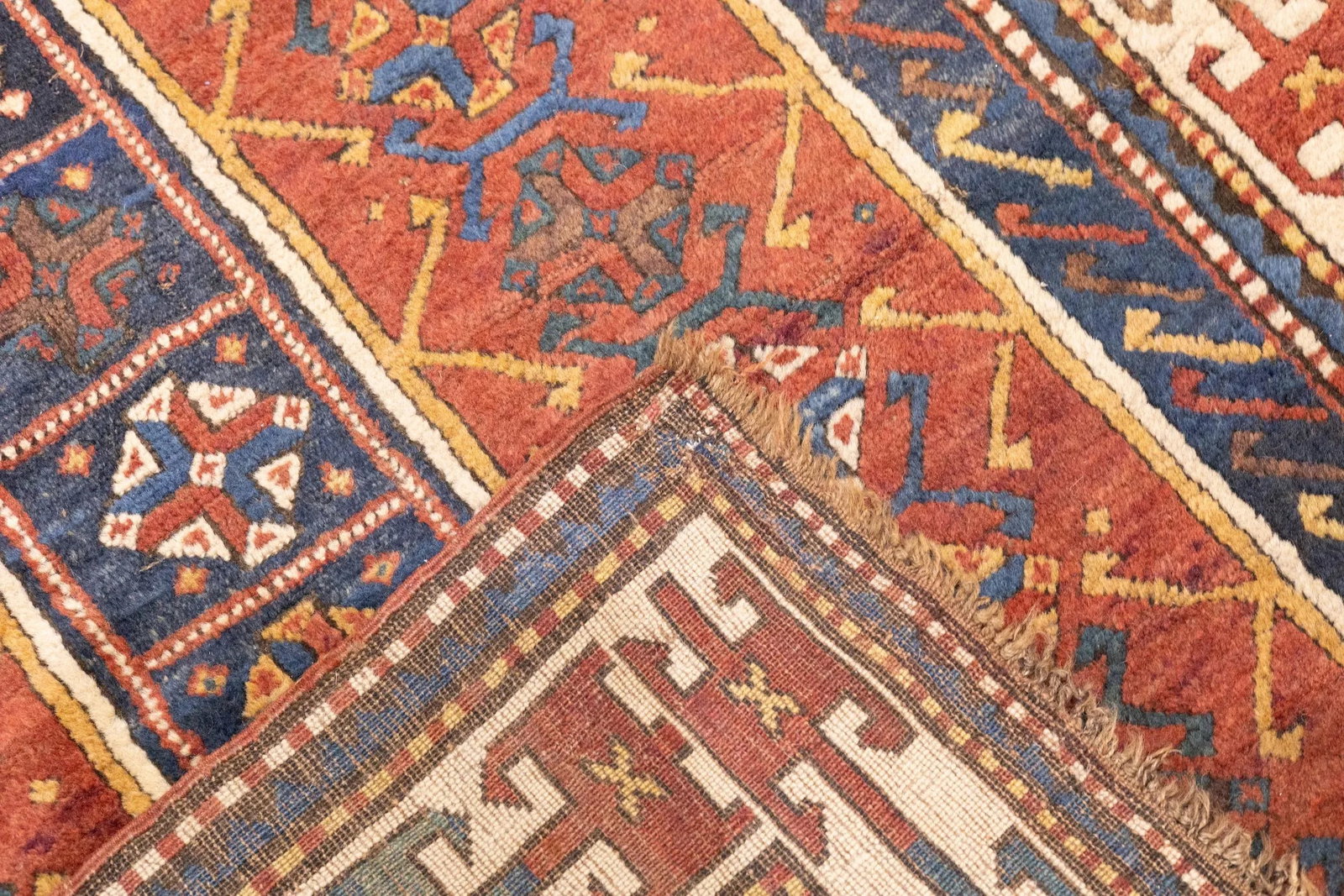 Antique Caucasian Kazak Rug 4'4'' X 8'0" - 10