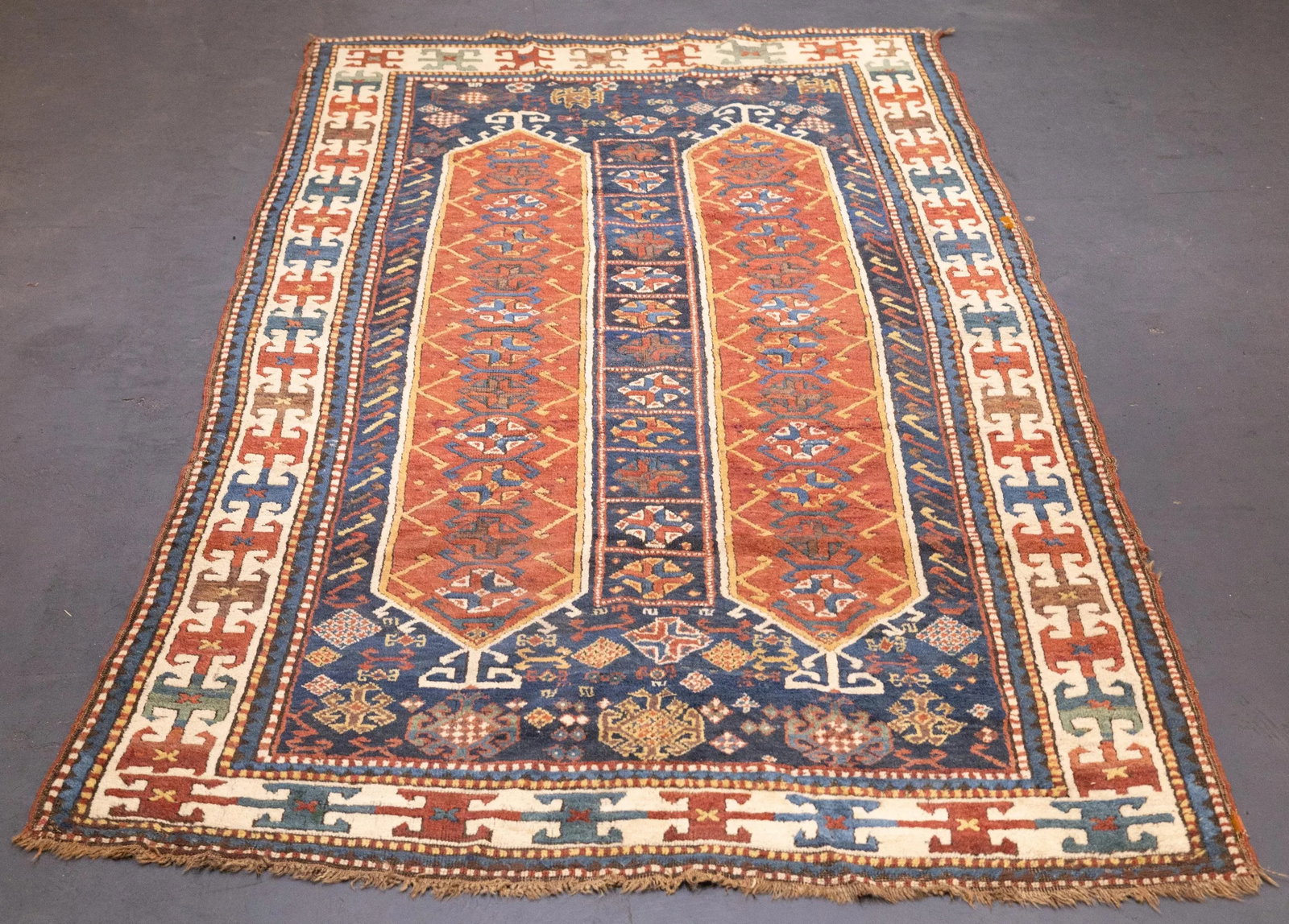 Antique Caucasian Kazak Rug 4'4'' X 8'0" - 3