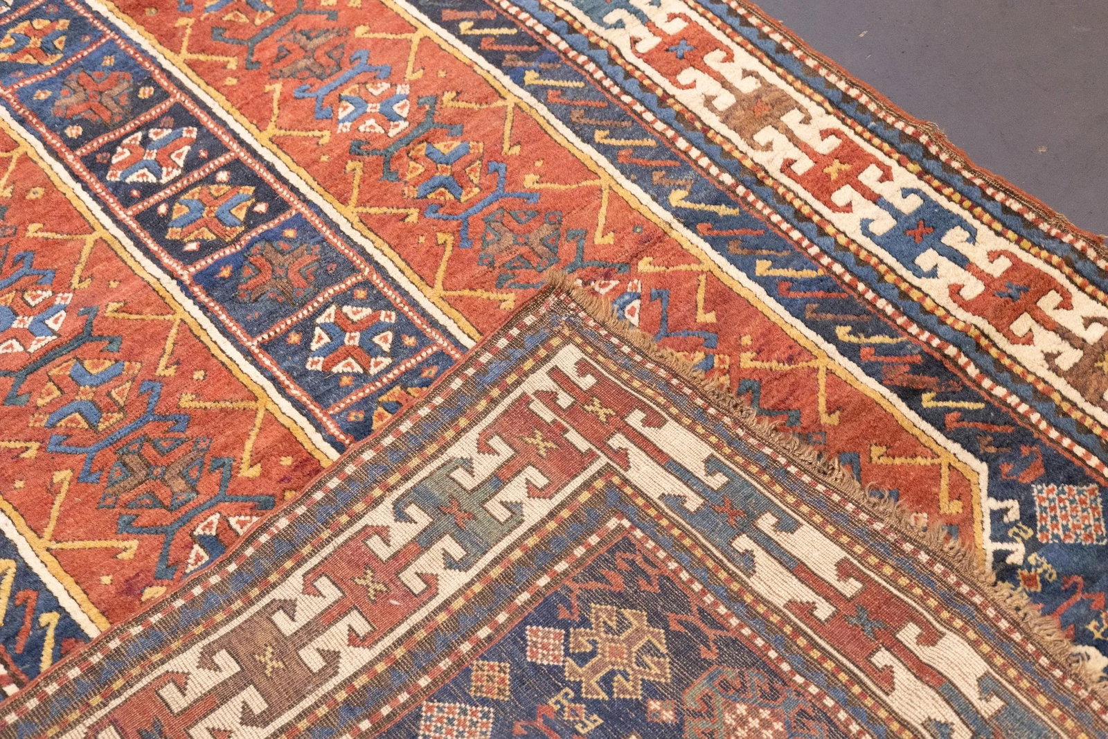 Antique Caucasian Kazak Rug 4'4'' X 8'0" - 6