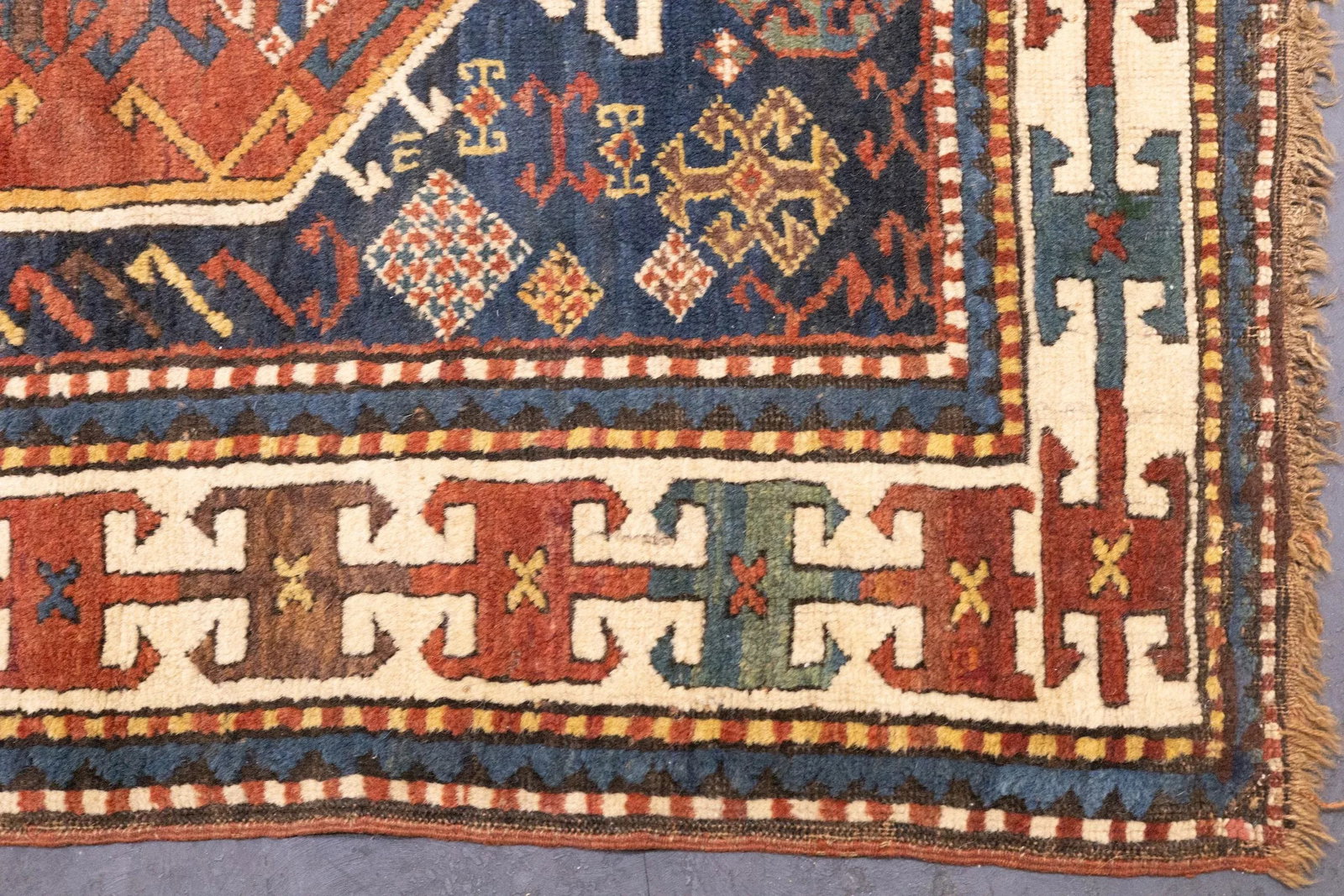 Antique Caucasian Kazak Rug 4'4'' X 8'0" - 7