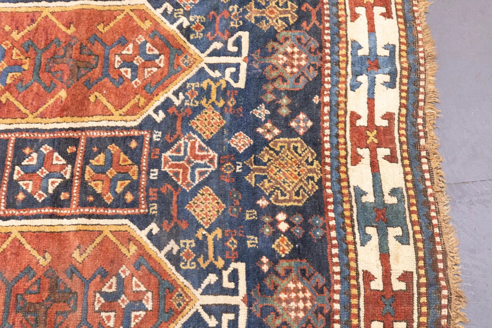 Antique Caucasian Kazak Rug 4'4'' X 8'0" - 9