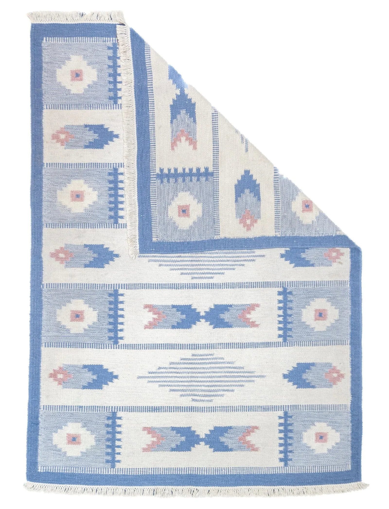 Vintage Swedish Kilim Rug 4'5'' X 6'3'' - 2