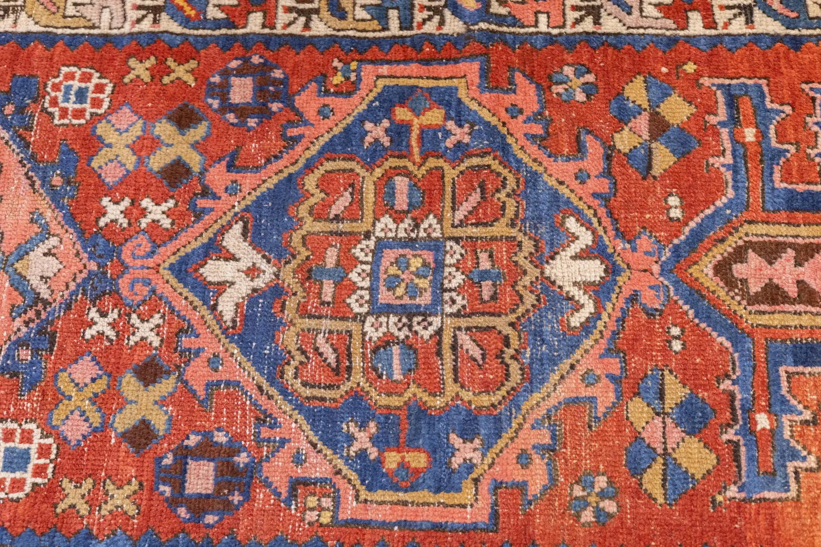 Antique Persian Heriz Rug 3'5'' X 10'1'' - 8