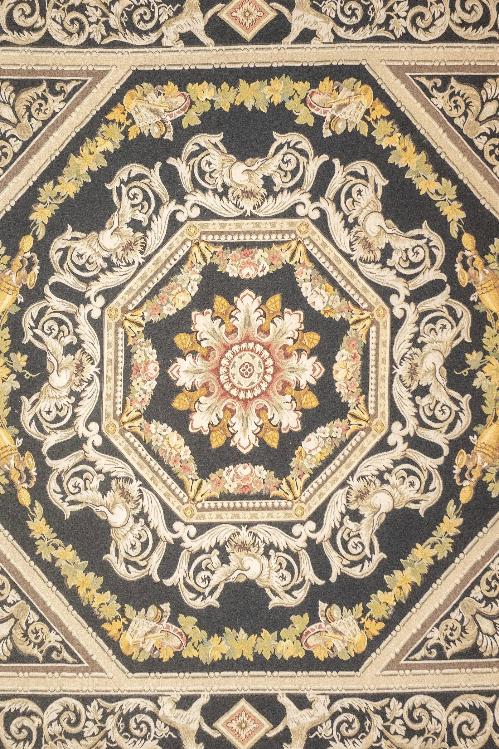 Aubusson Flat Weave Wool Rug 12'0" X 15'0" - 3