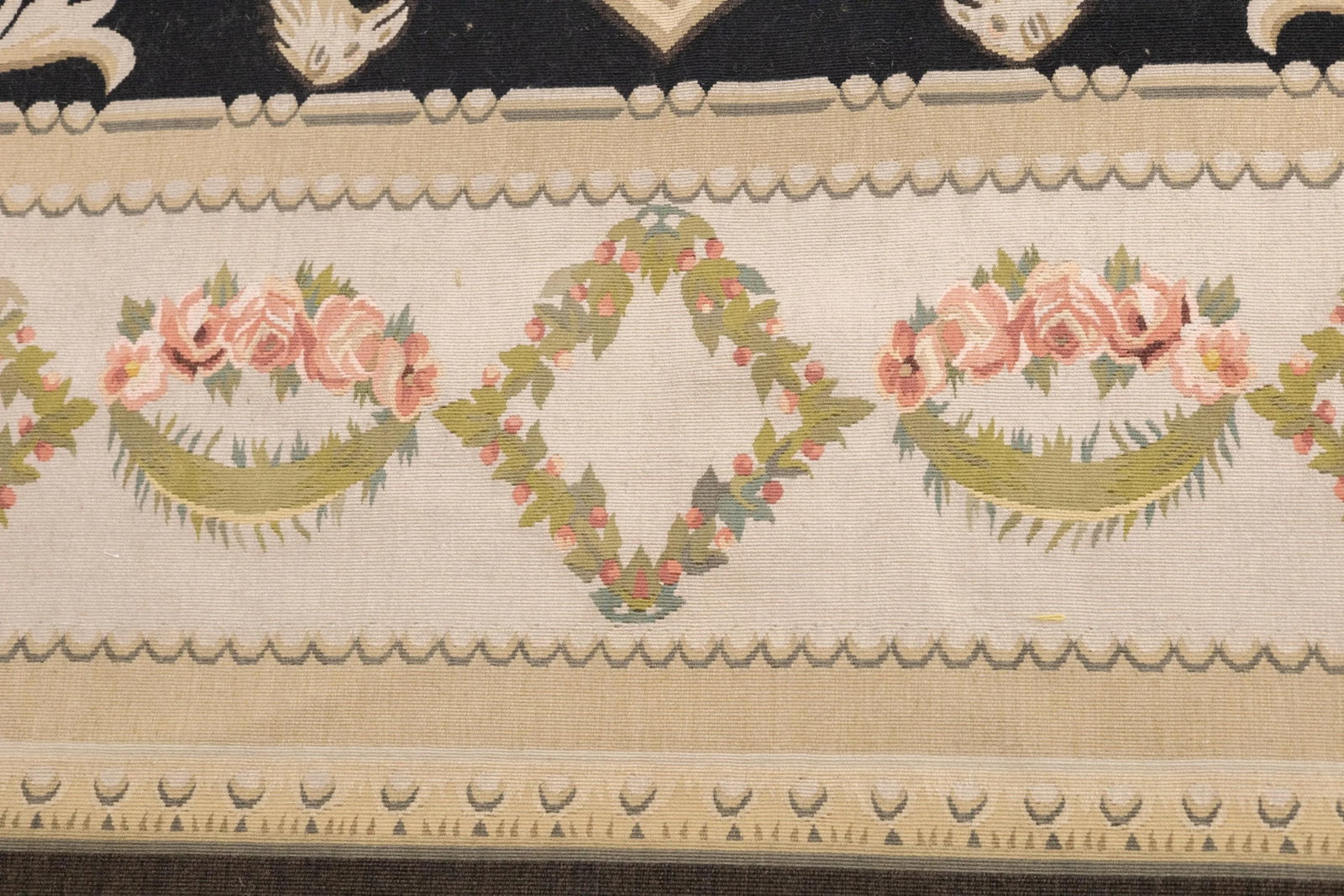 Aubusson Flat Weave Wool Rug 12'0" X 15'0" - 5