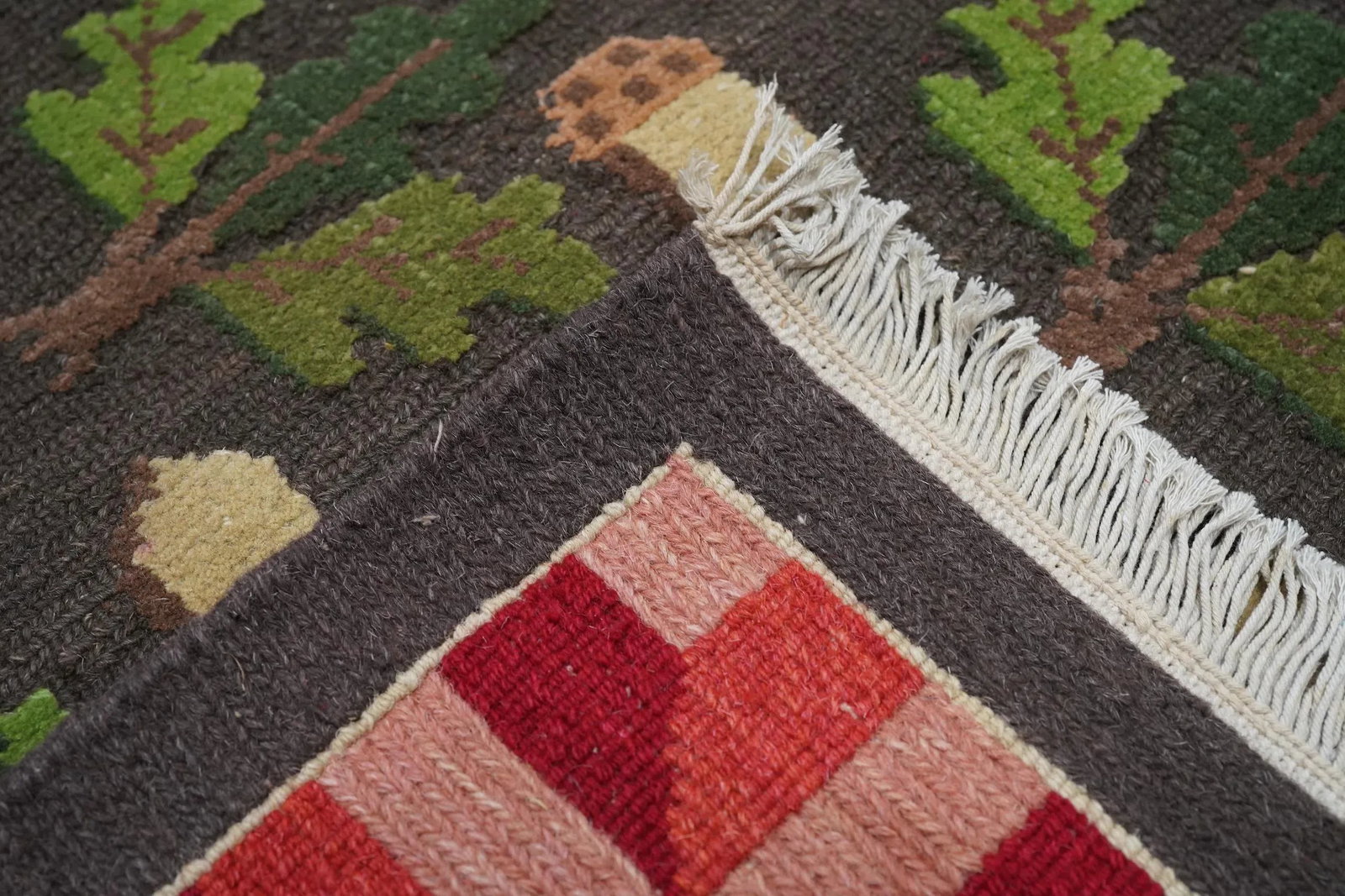 Turkish Sumak Flat Weave Wool Rug 10'0" X 14'0" - 6