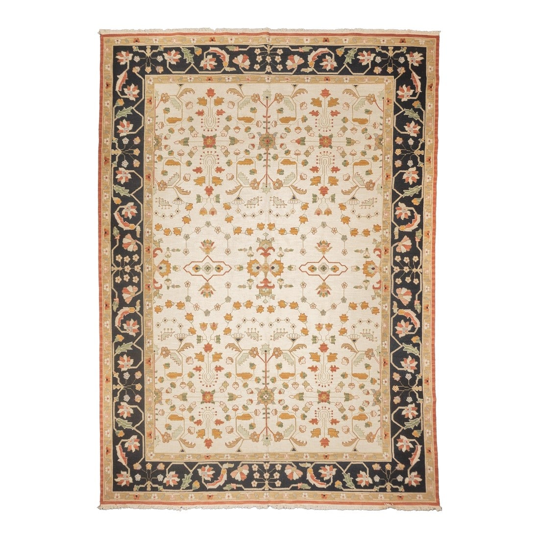 Turkish Sumak Flat Weave Wool Rug 10'0" X 14'0": Turkish Sumak Flat Weave Wool Rug 10'0" x 14'0". A technique rather than a specific type, in which warps are wrapped by coloured wefts to create a pattern. Caucasian, Turkish, Persian and other types.