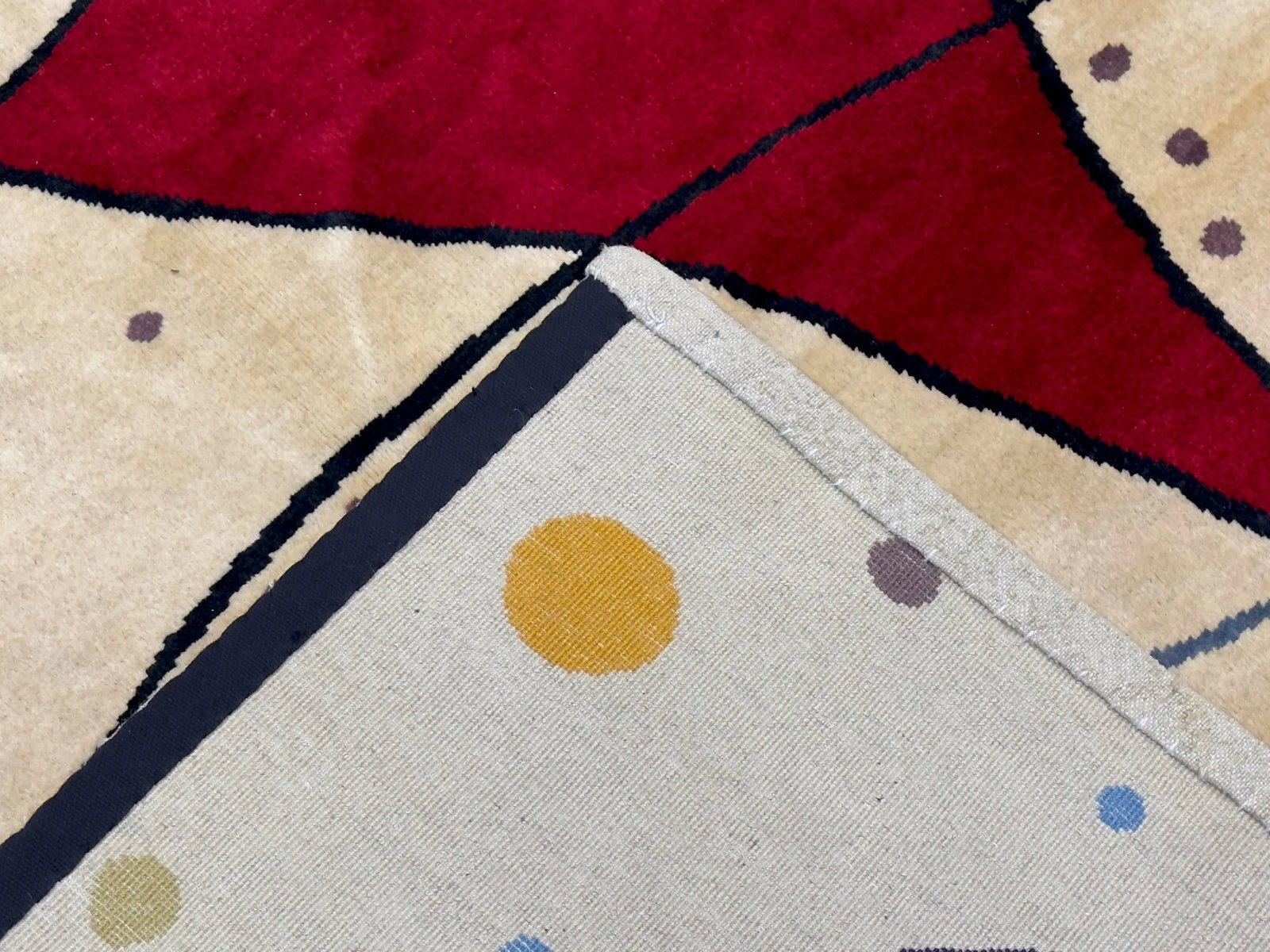 French Artistic Designed After J. Miro Rug 6'0" X 6'7'' - 4