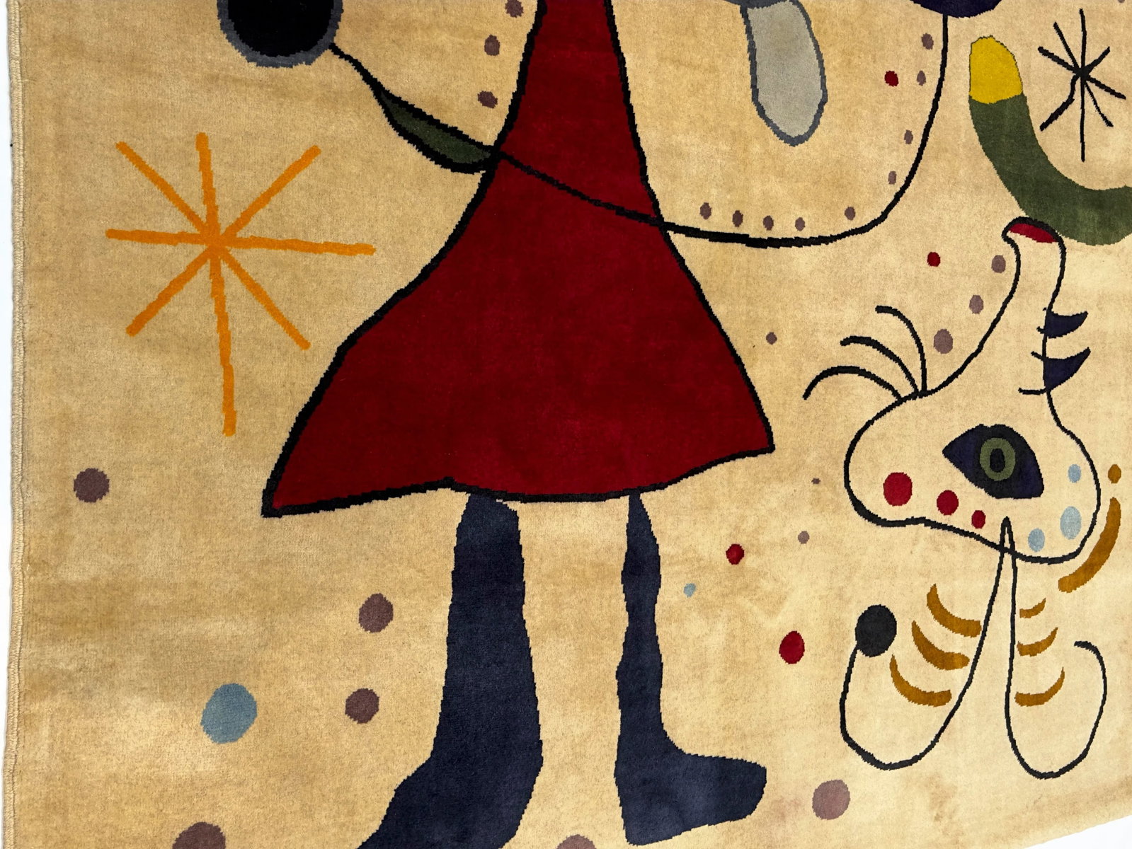French Artistic Designed After J. Miro Rug 6'0" X 6'7'' - 5
