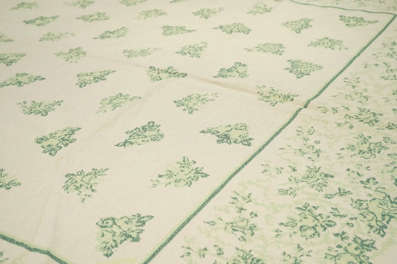 Needle Point Flat Weave Wool Rug 8'0" X 10'0" - 4