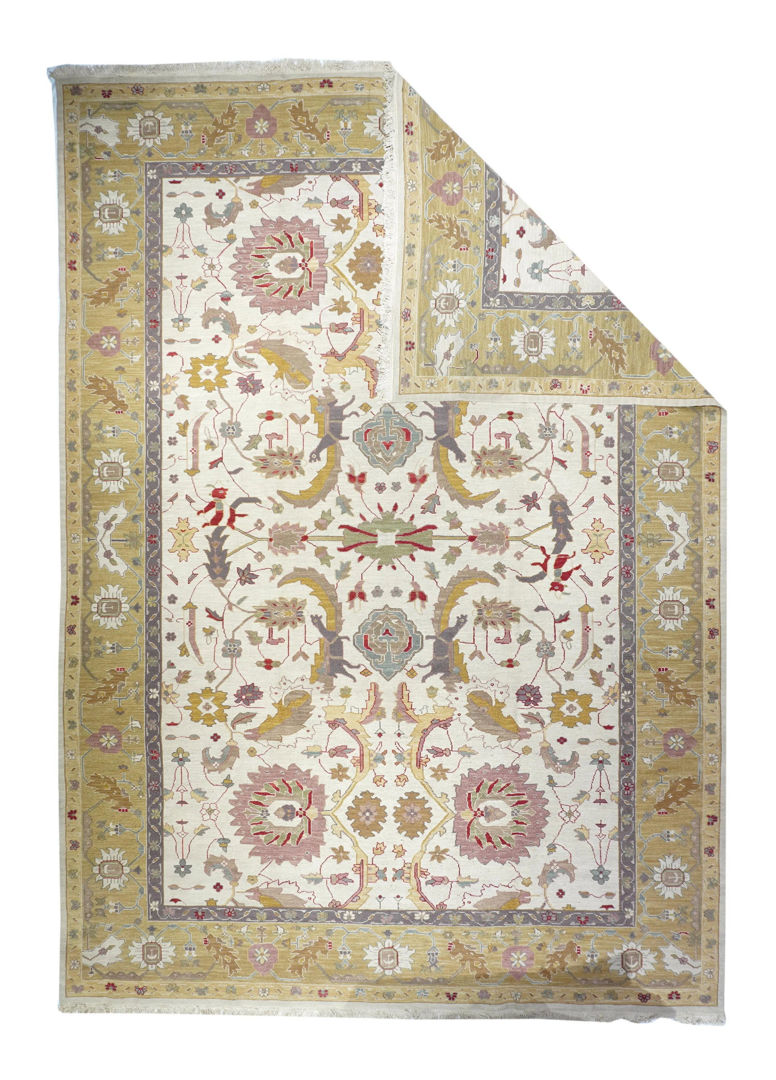 Turkish Sumak Flat Weave Wool Rug 10'0" X 14'2'' - 2