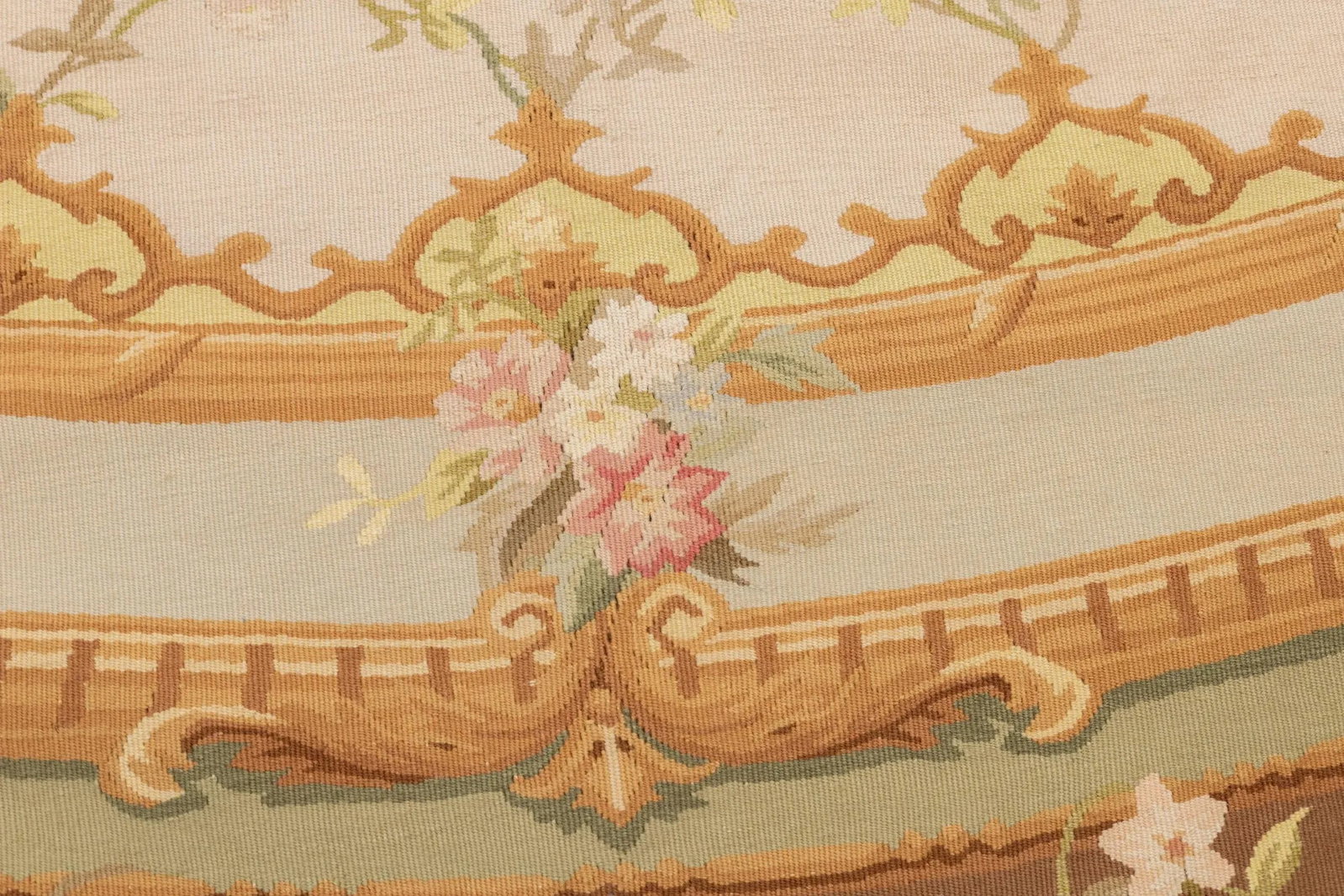 Aubusson Flat Weave Wool Rug 8'0" X 10'0" - 10