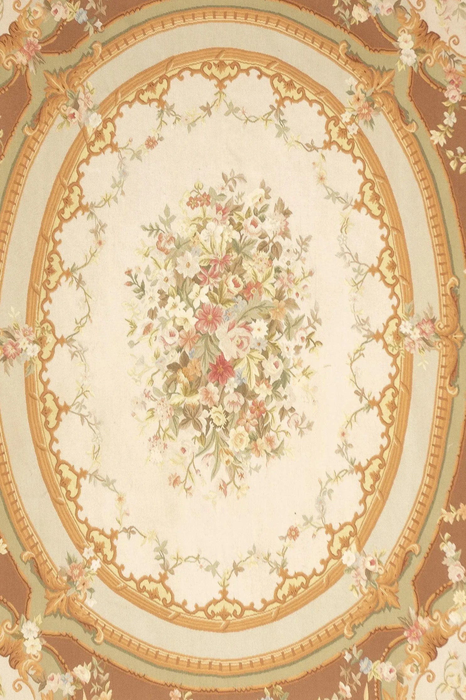 Aubusson Flat Weave Wool Rug 8'0" X 10'0" - 3