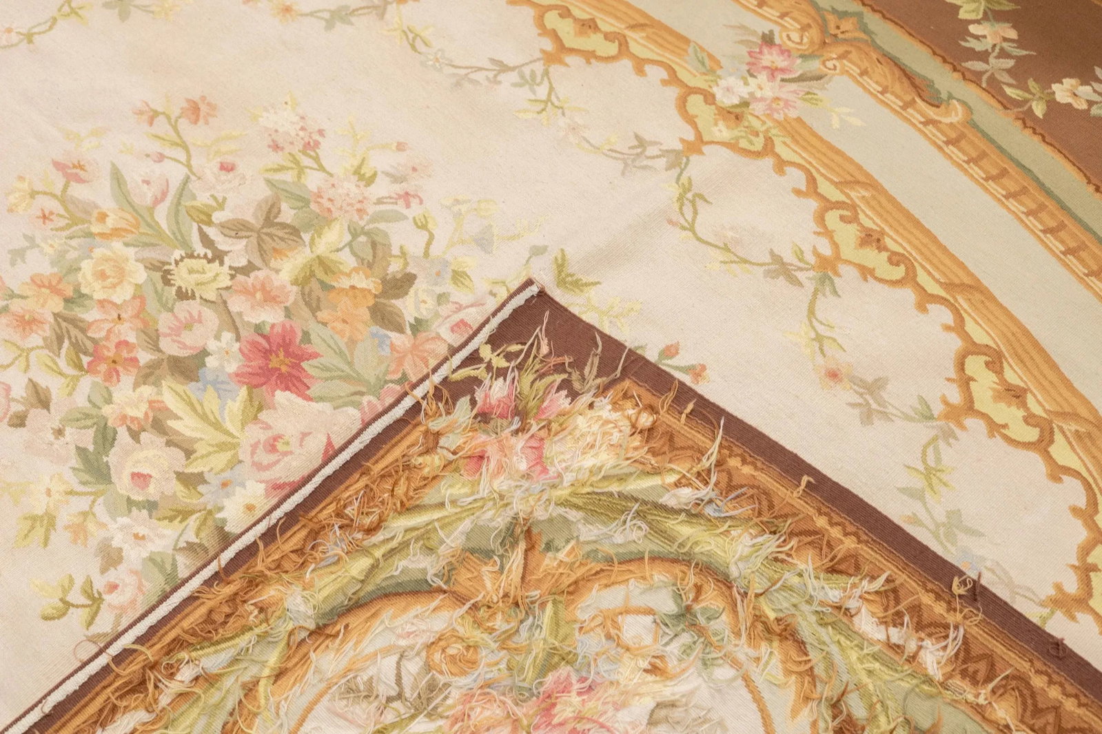 Aubusson Flat Weave Wool Rug 8'0" X 10'0" - 4