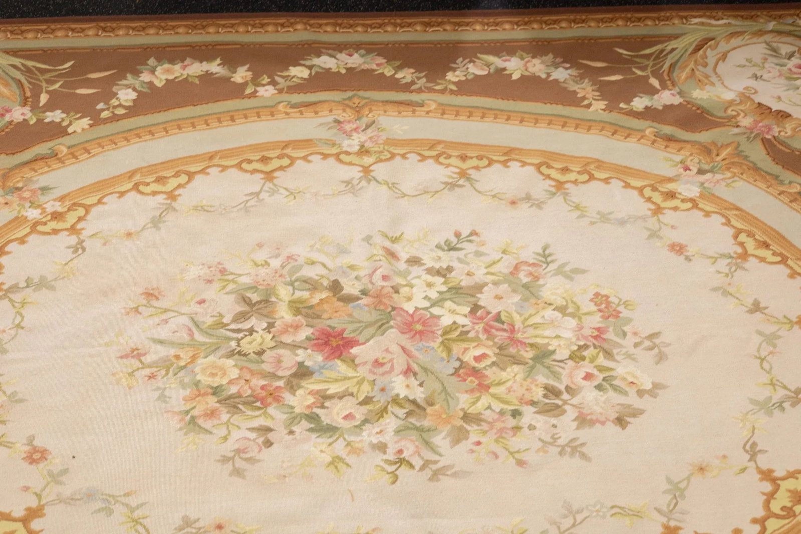 Aubusson Flat Weave Wool Rug 8'0" X 10'0" - 5