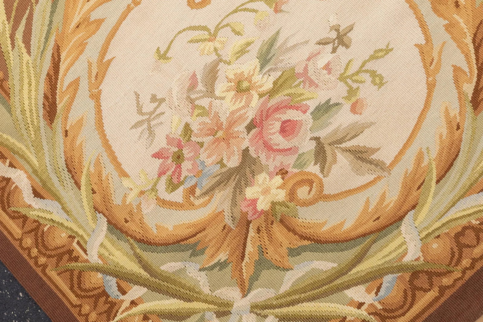 Aubusson Flat Weave Wool Rug 8'0" X 10'0" - 9