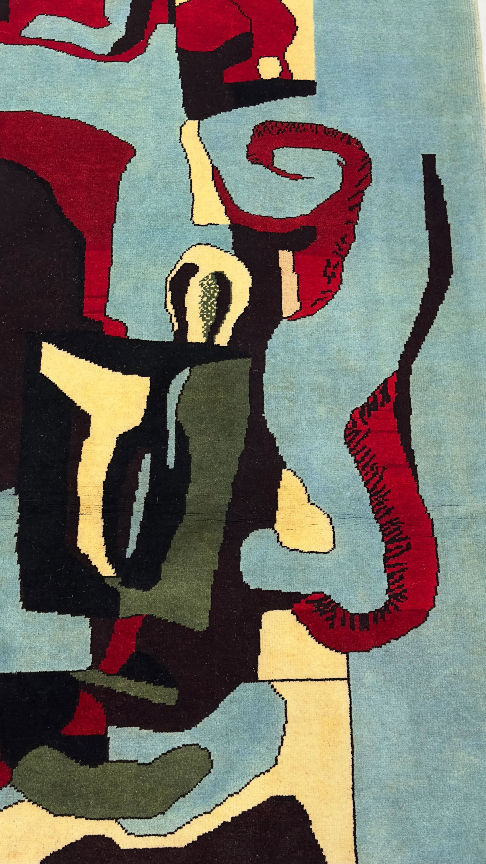 French Mid Century Wool Rug 5'0" X 6'2'' - 10