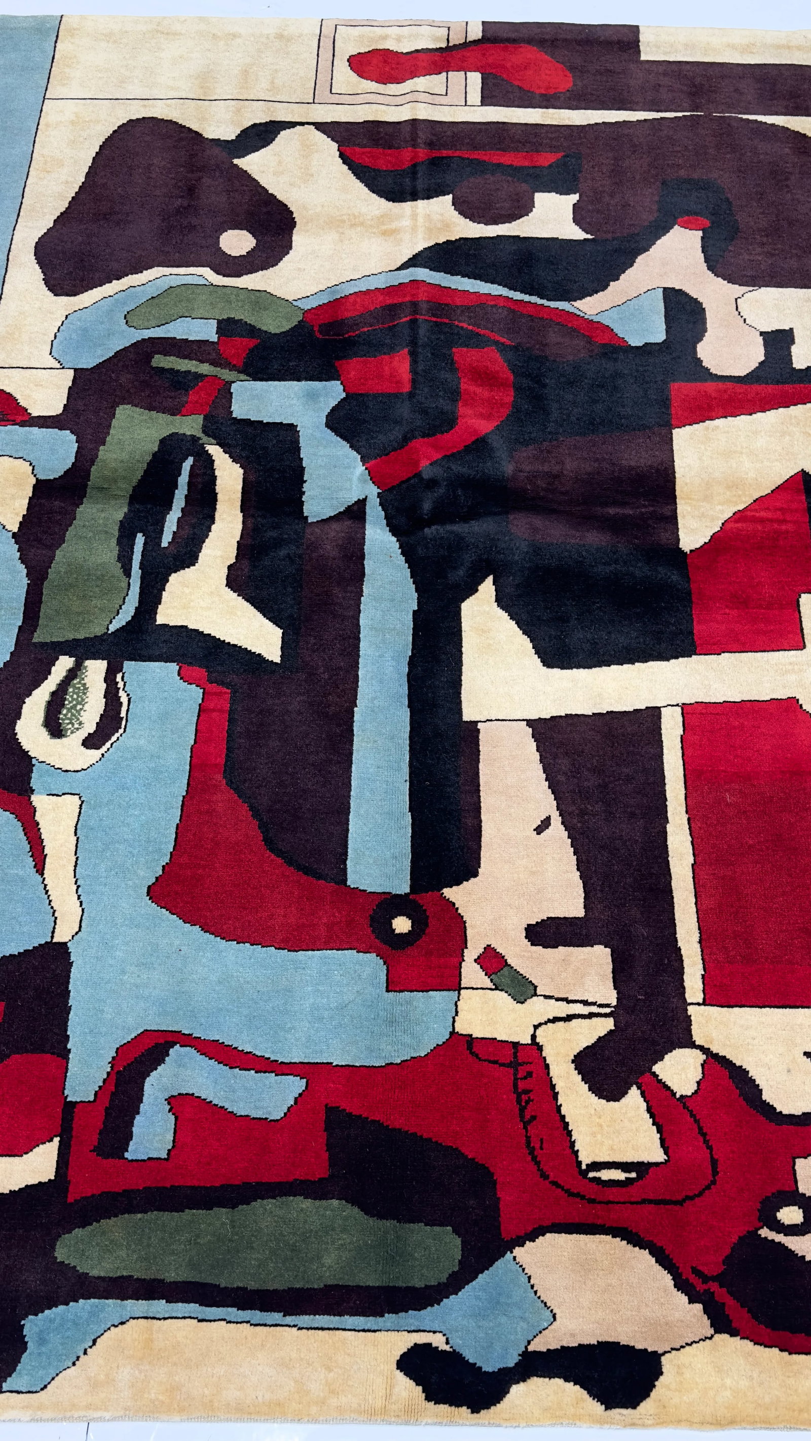 French Mid Century Wool Rug 5'0" X 6'2'' - 11