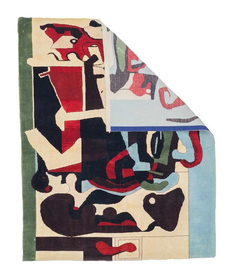 French Mid Century Wool Rug 5'0" X 6'2'' - 2