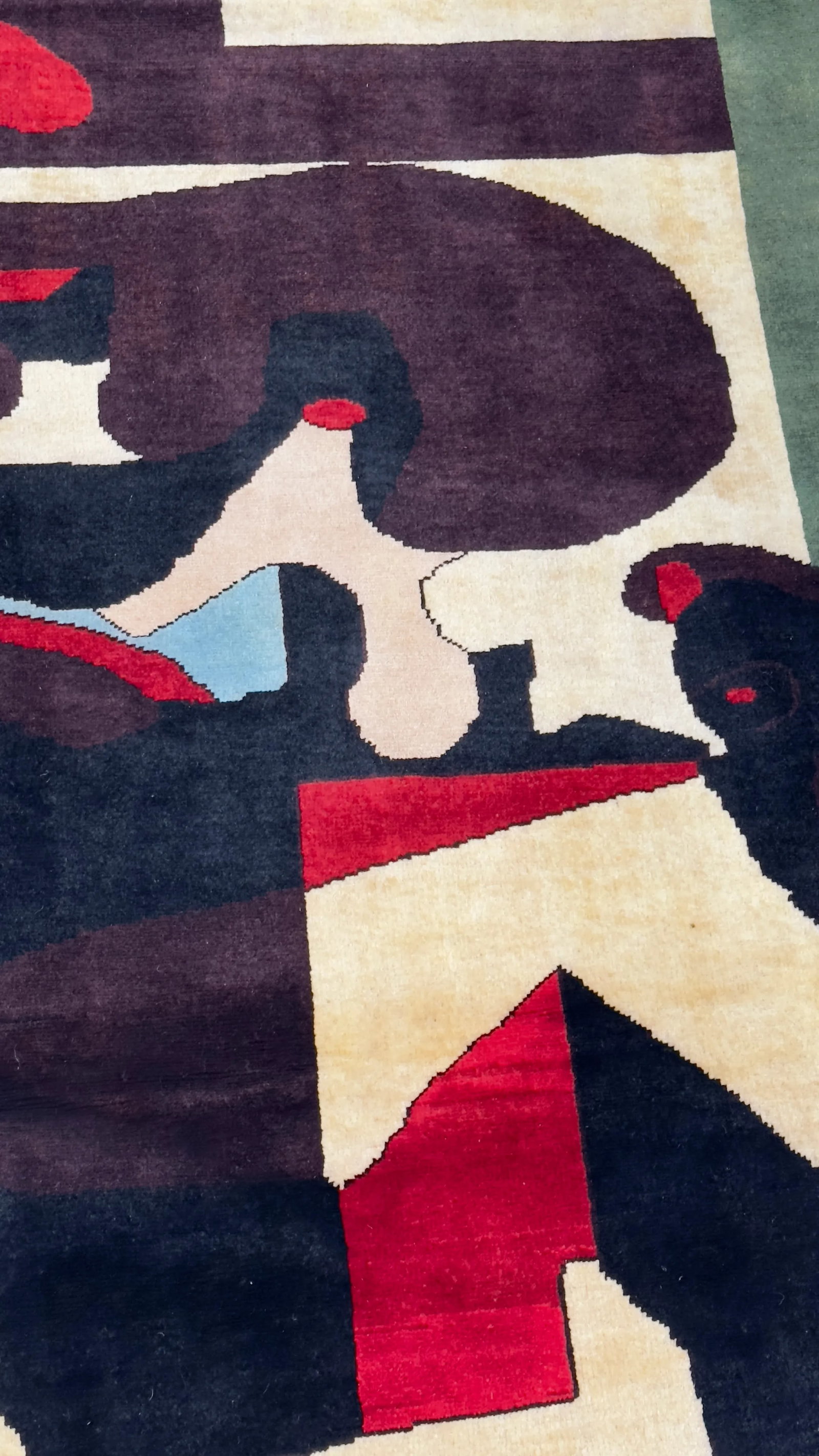 French Mid Century Wool Rug 5'0" X 6'2'' - 4