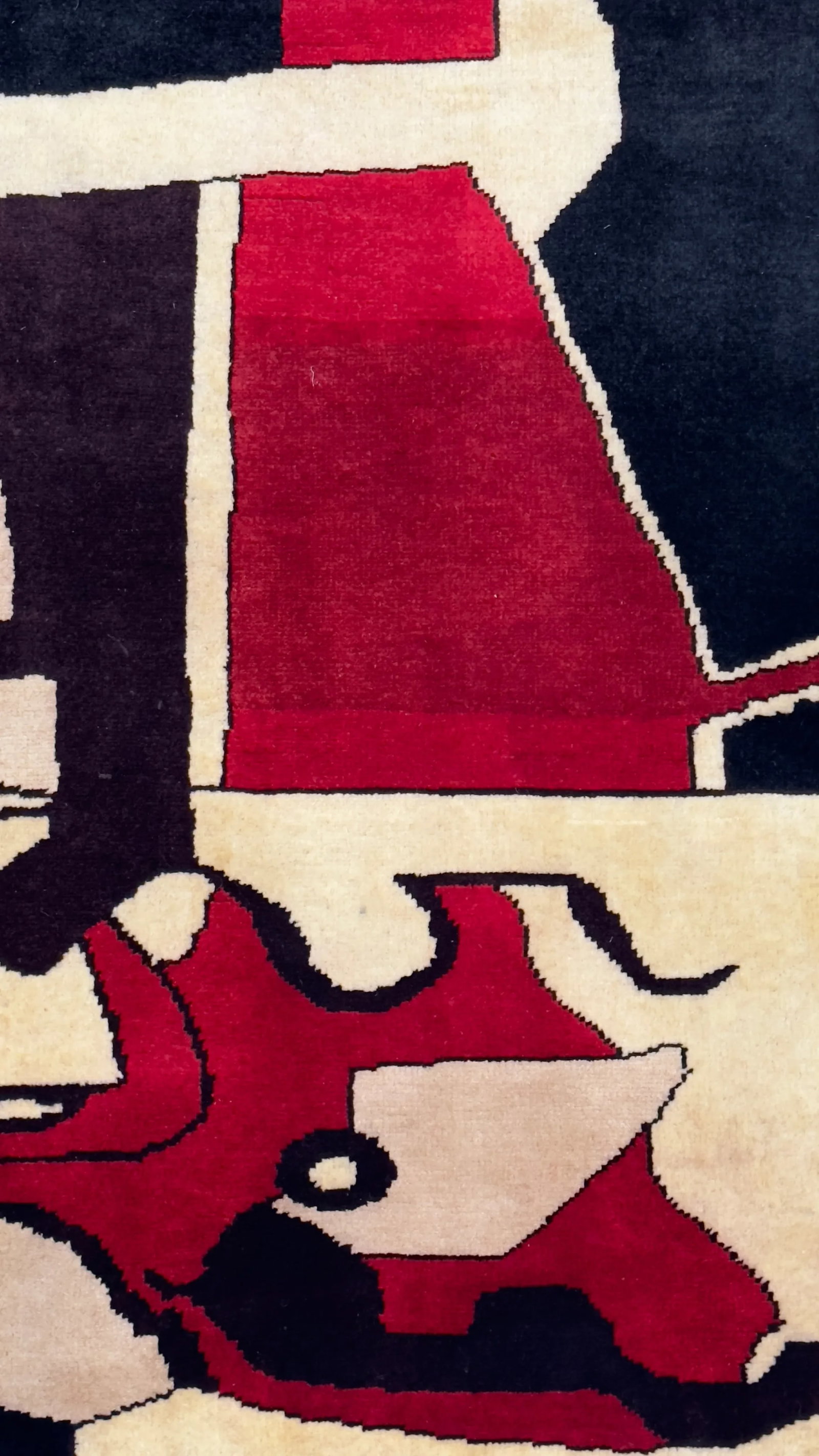 French Mid Century Wool Rug 5'0" X 6'2'' - 5