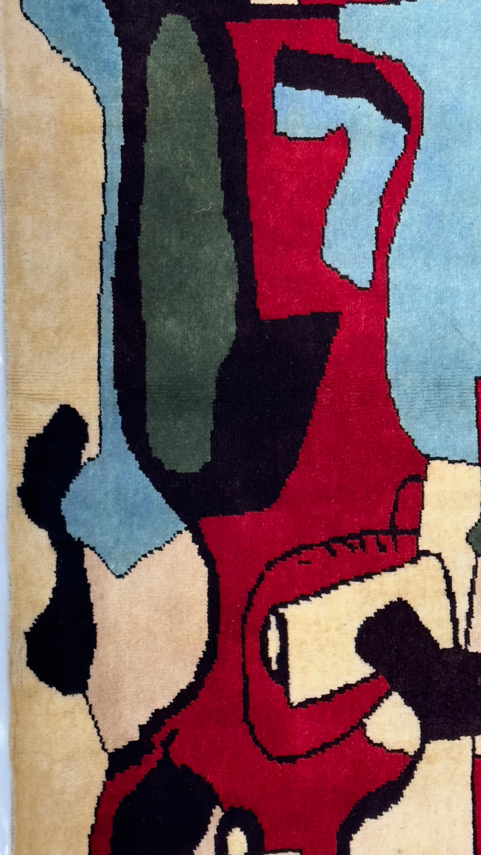 French Mid Century Wool Rug 5'0" X 6'2'' - 7