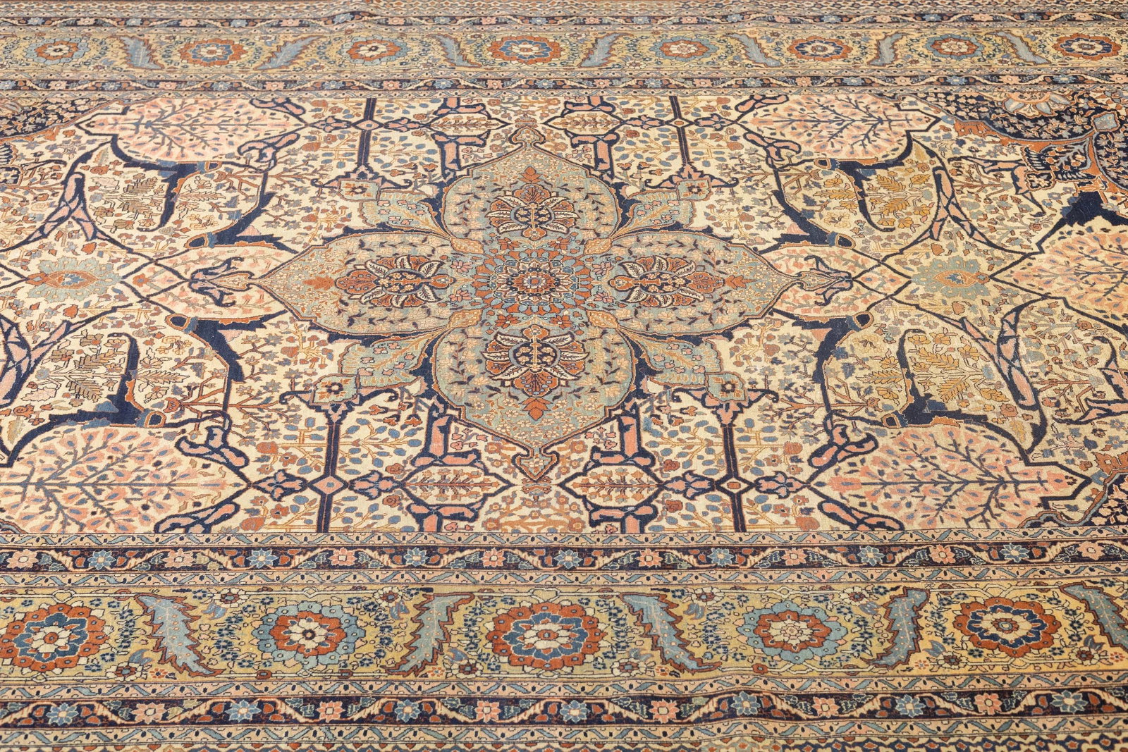 Antique Persian Haji Jalili Tabriz Rug 7'10'' X 12'2'' - 10