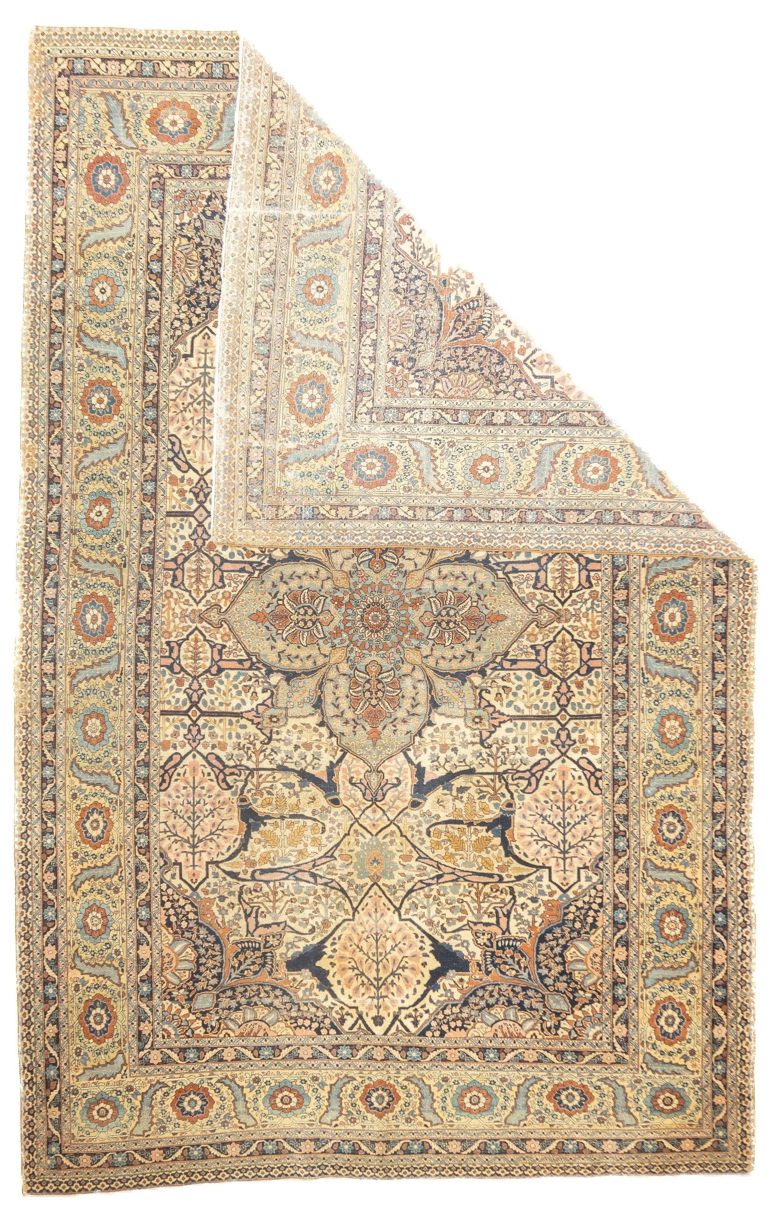 Antique Persian Haji Jalili Tabriz Rug 7'10'' X 12'2'' - 2