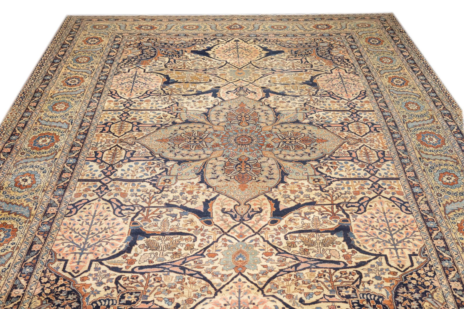 Antique Persian Haji Jalili Tabriz Rug 7'10'' X 12'2'' - 8