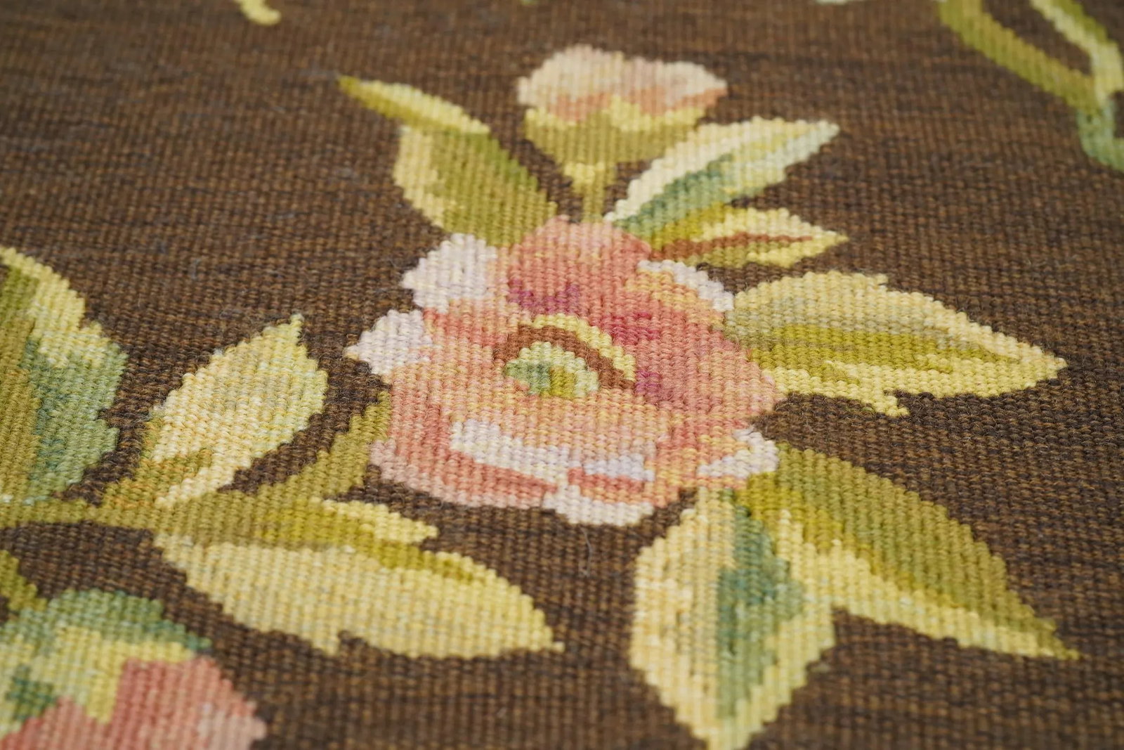 Aubusson Flat Weave Wool Rug 6'0" X 9'0" - 3