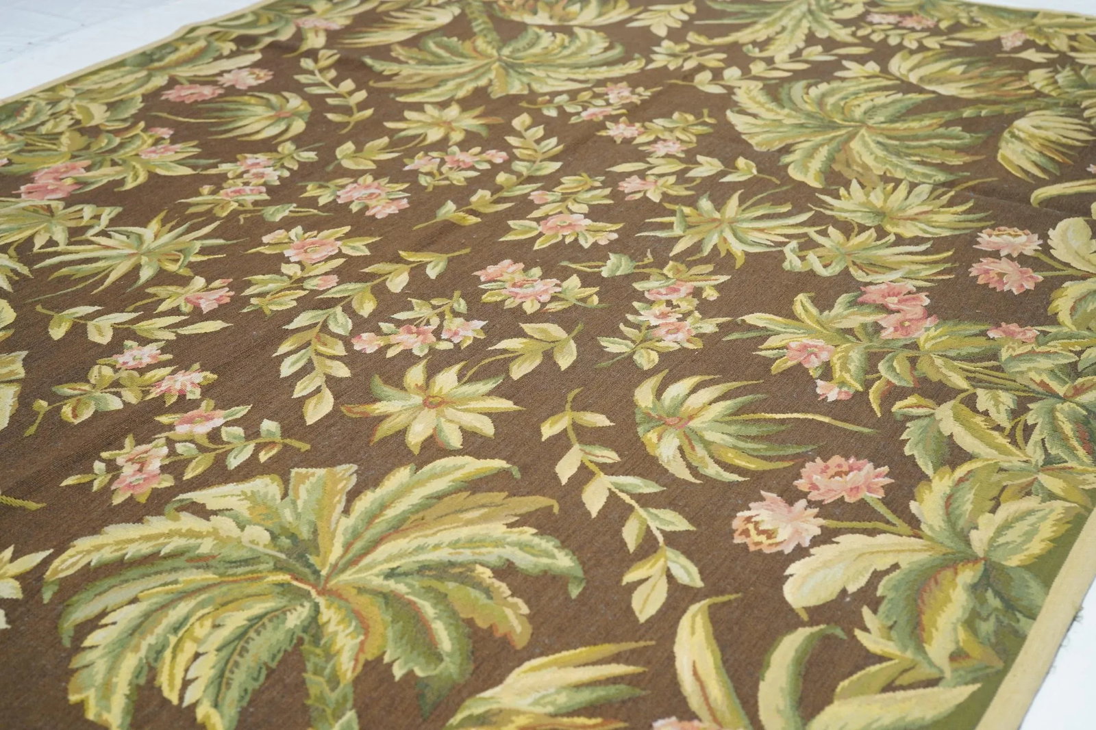 Aubusson Flat Weave Wool Rug 6'0" X 9'0" - 6