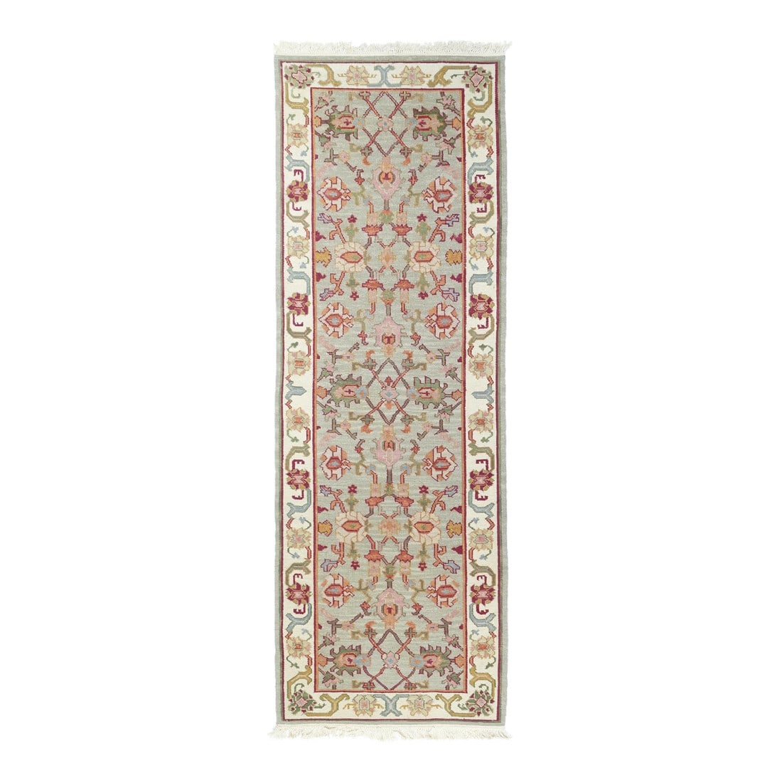 Sumak Flat Weave Wool Runner 2'7'' X 8'0": Sumak Flat Weave Wool Runner 2'7'' x 8'0". A technique rather than a specific type, in which warps are wrapped by coloured wefts to create a pattern. Caucasian, Turkish, Persian and other types. Produ