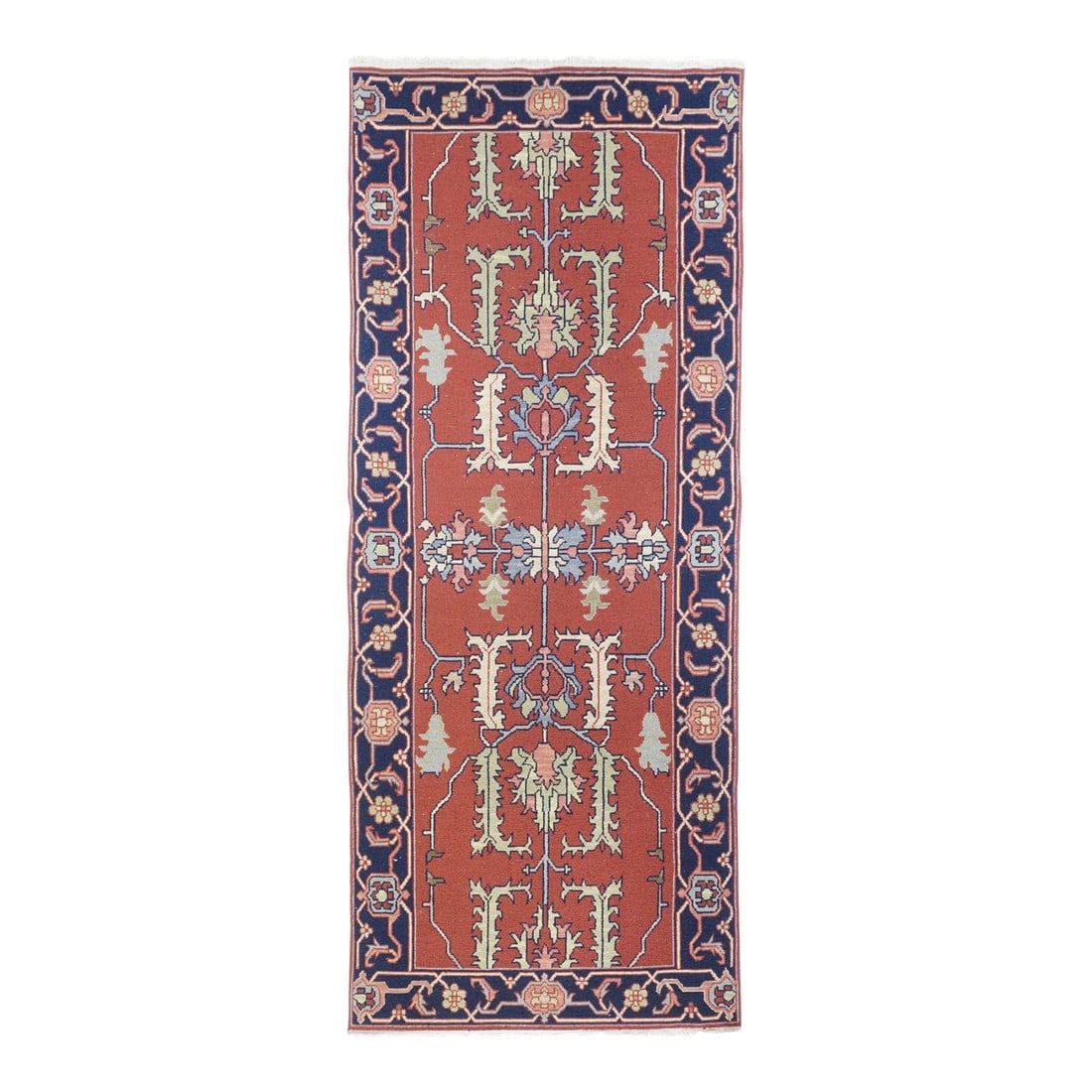 Turkish Sumak Flat Weave Wool Rug 4'0" X 10'2'': Turkish Sumak Flat Weave Wool Rug 4'0" x 10'2''. A technique rather than a specific type, in which warps are wrapped by coloured wefts to create a pattern. Caucasian, Turkish, Persian and other types.